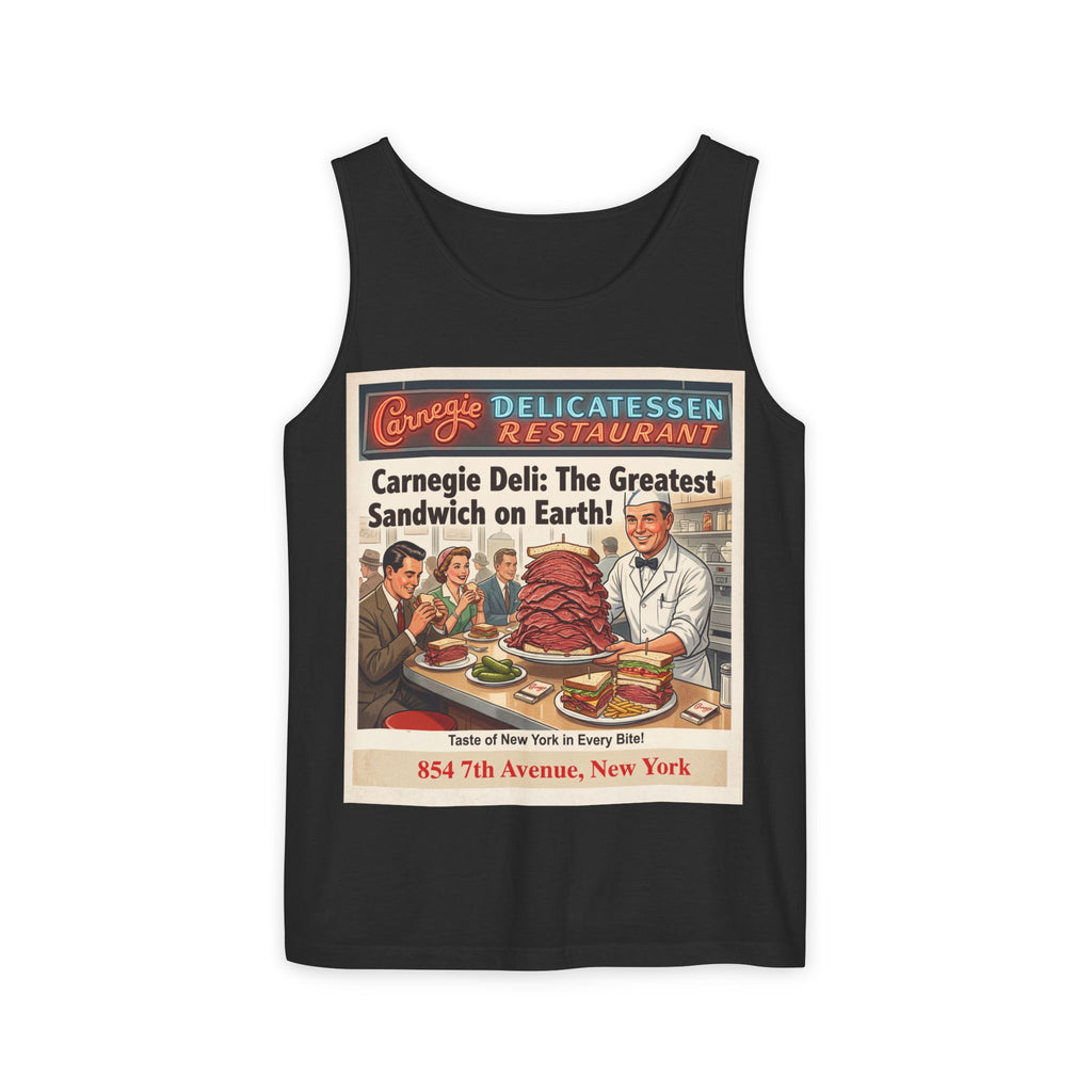 Vintage Carnegie Deli Tank Top -- Retro Advertisement Design
