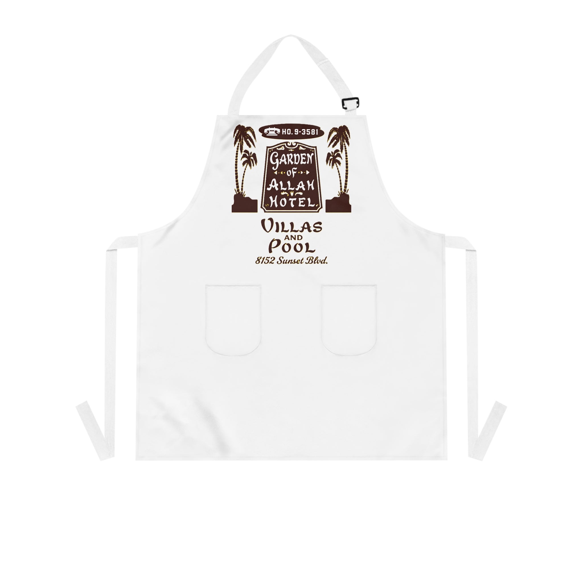 Vintage Garden of Allah Hotel Graphic Apron