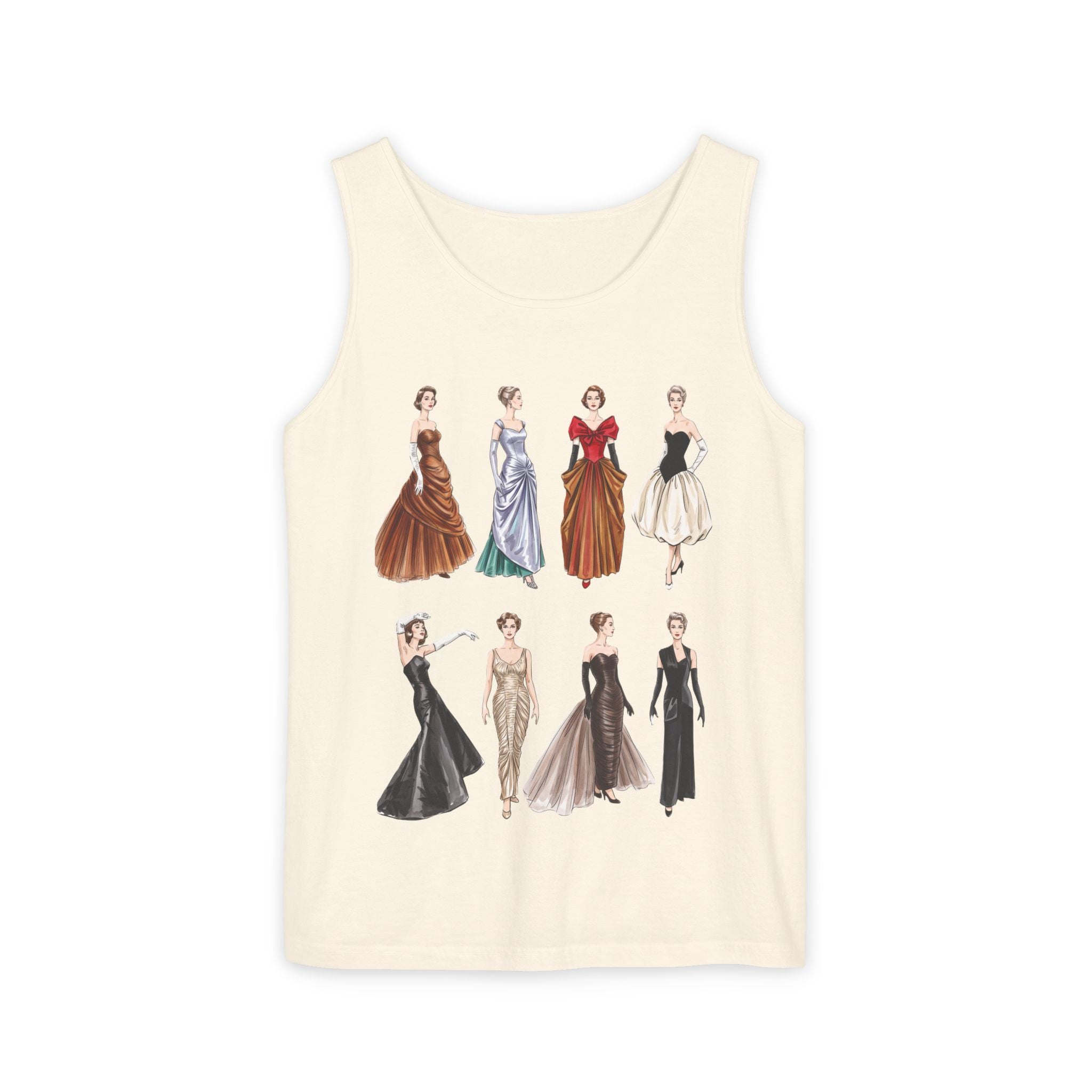 Vintage Ladies Fashion 'Charles James' Graphic Tank Top
