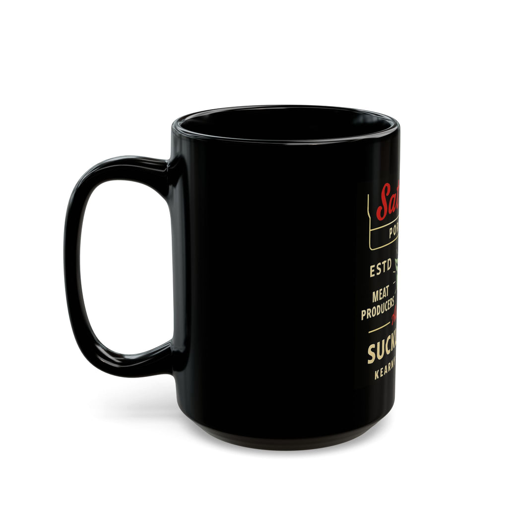 Pork Store Black Ceramic Mug (15oz)