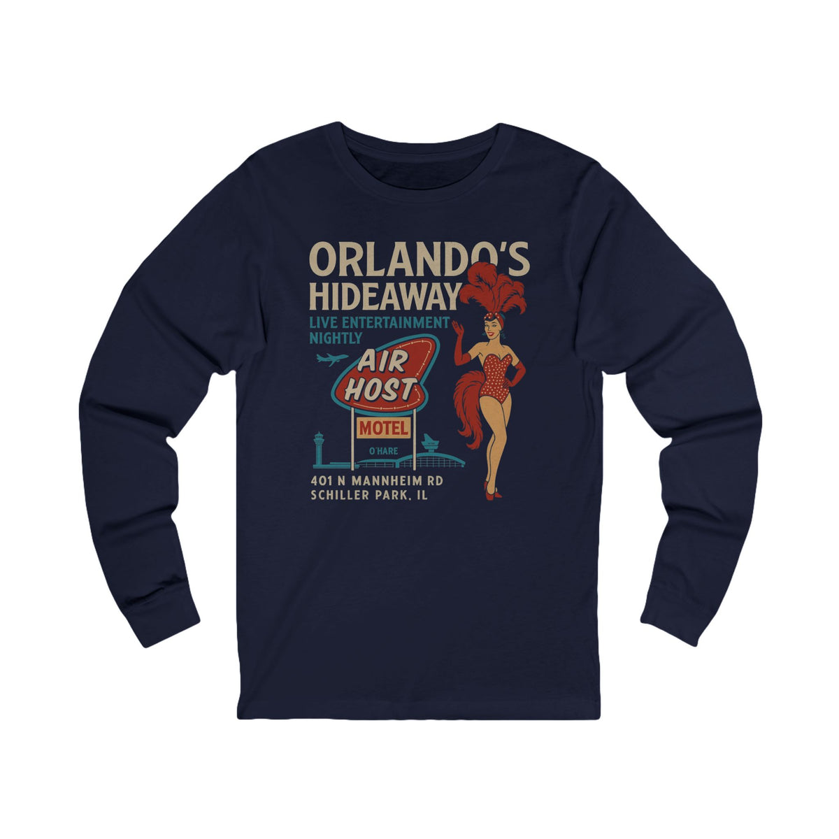 Orlando’s Hideaway Nightclub Vintage Long Sleeve Tee