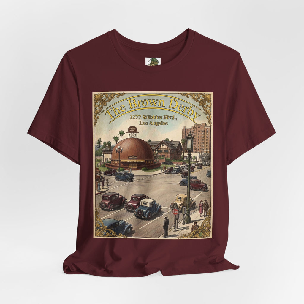 Vintage Brown Derby Restaurant Tee — Retro Restaurant Poster