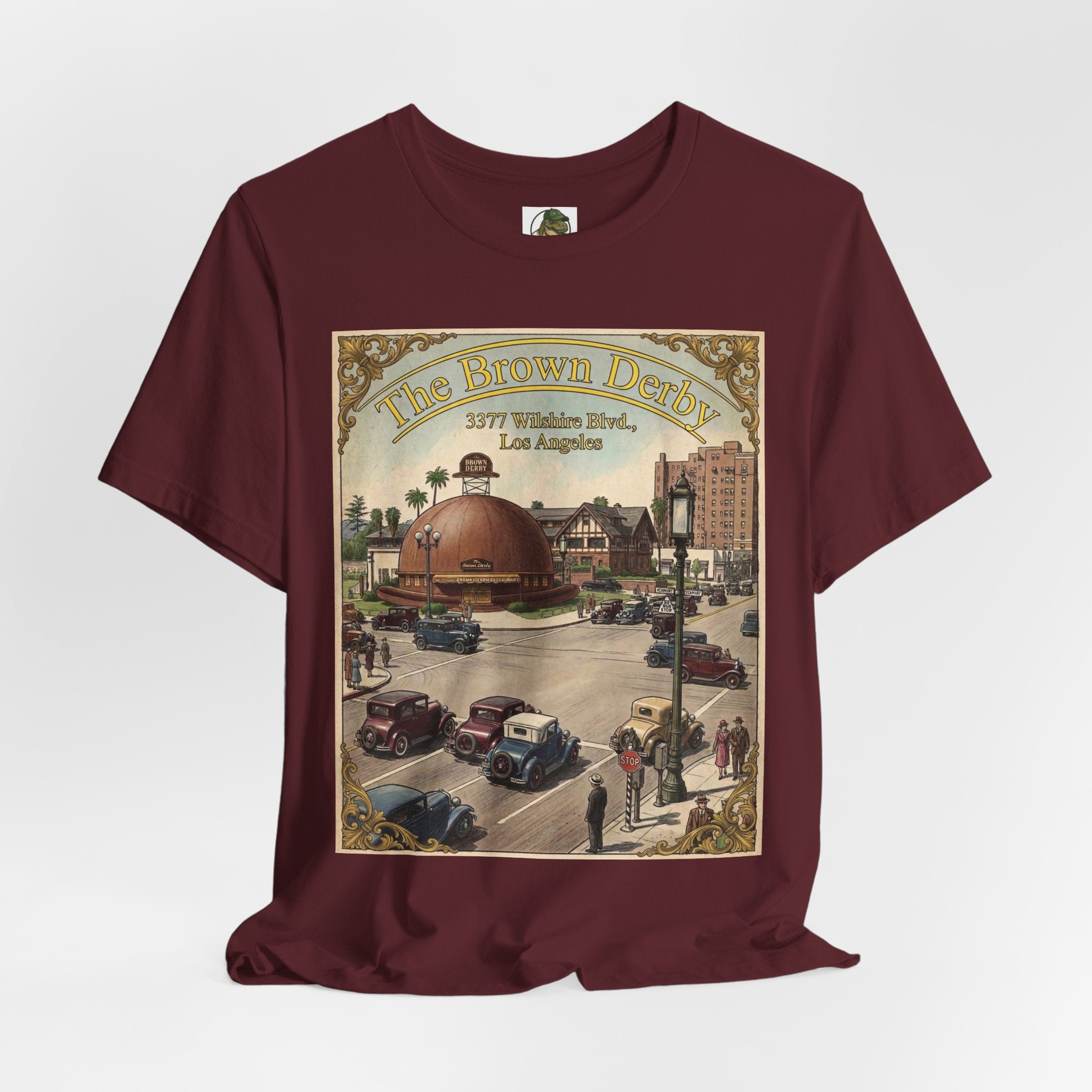 Vintage Brown Derby Restaurant Tee — Retro Restaurant Poster