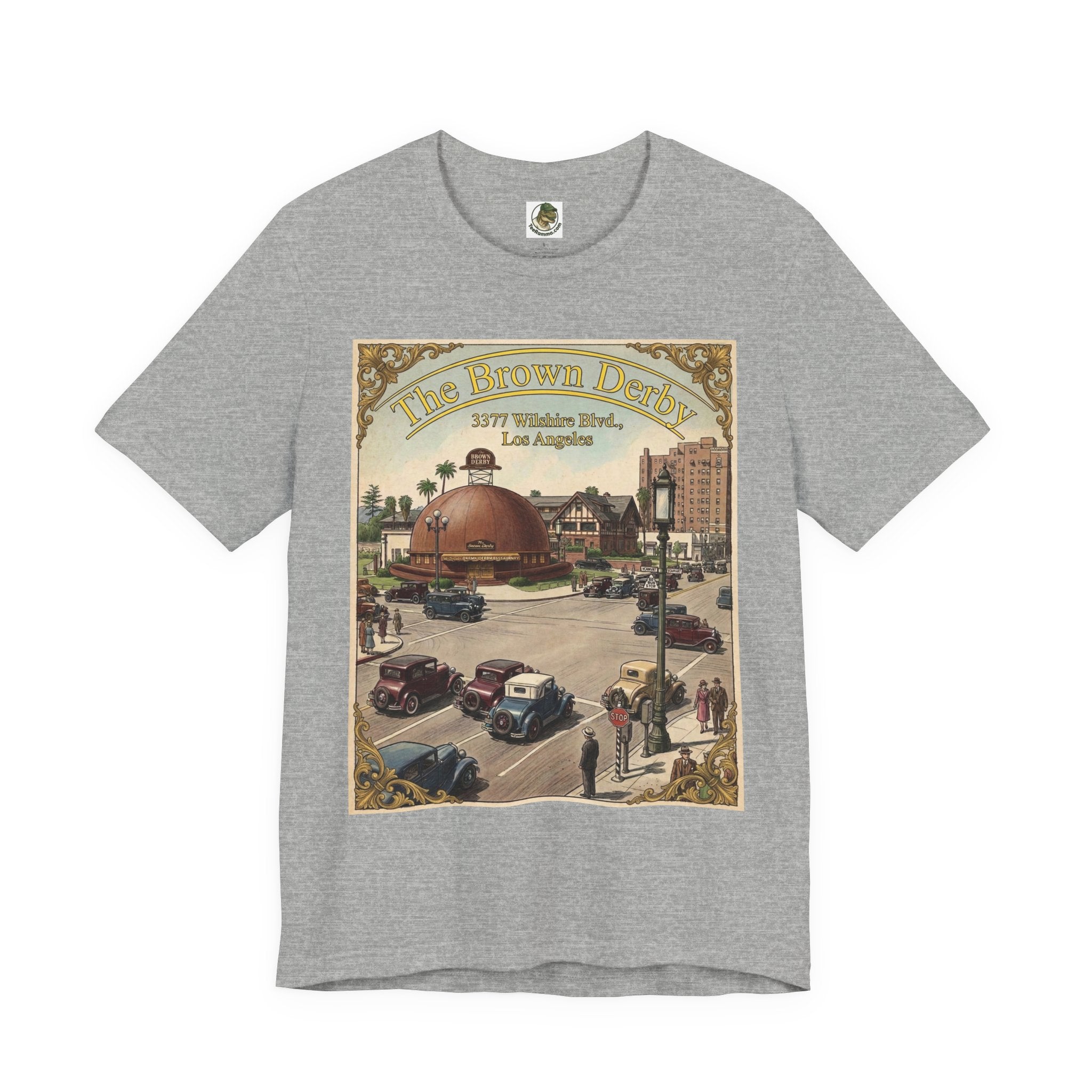 Vintage Brown Derby Restaurant Tee — Retro Restaurant Poster