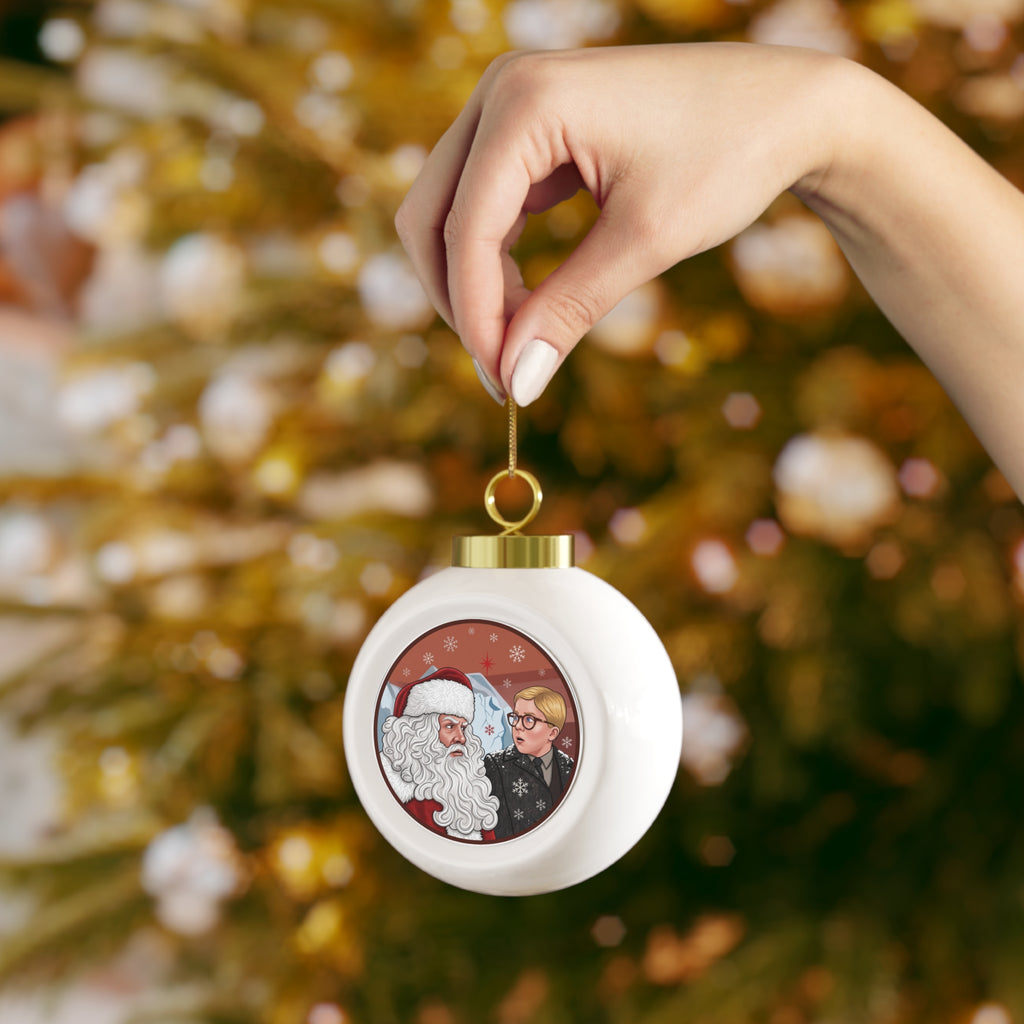 Ho! Ho! Ho! Illustrated Ball Christmas Ornament