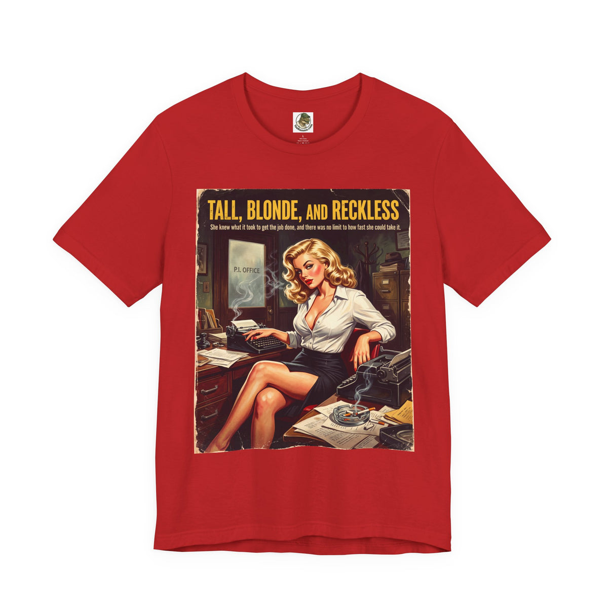 Vintage Fifties Pulp Novel 'Tall, Blonde, and Reckless' Graphic Tee