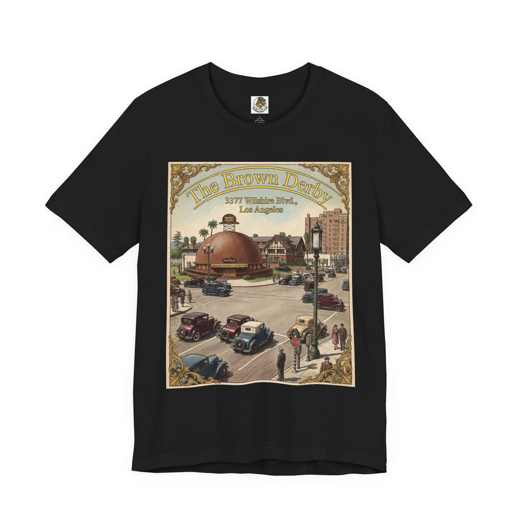 Vintage Brown Derby Restaurant Tee — Retro Restaurant Poster