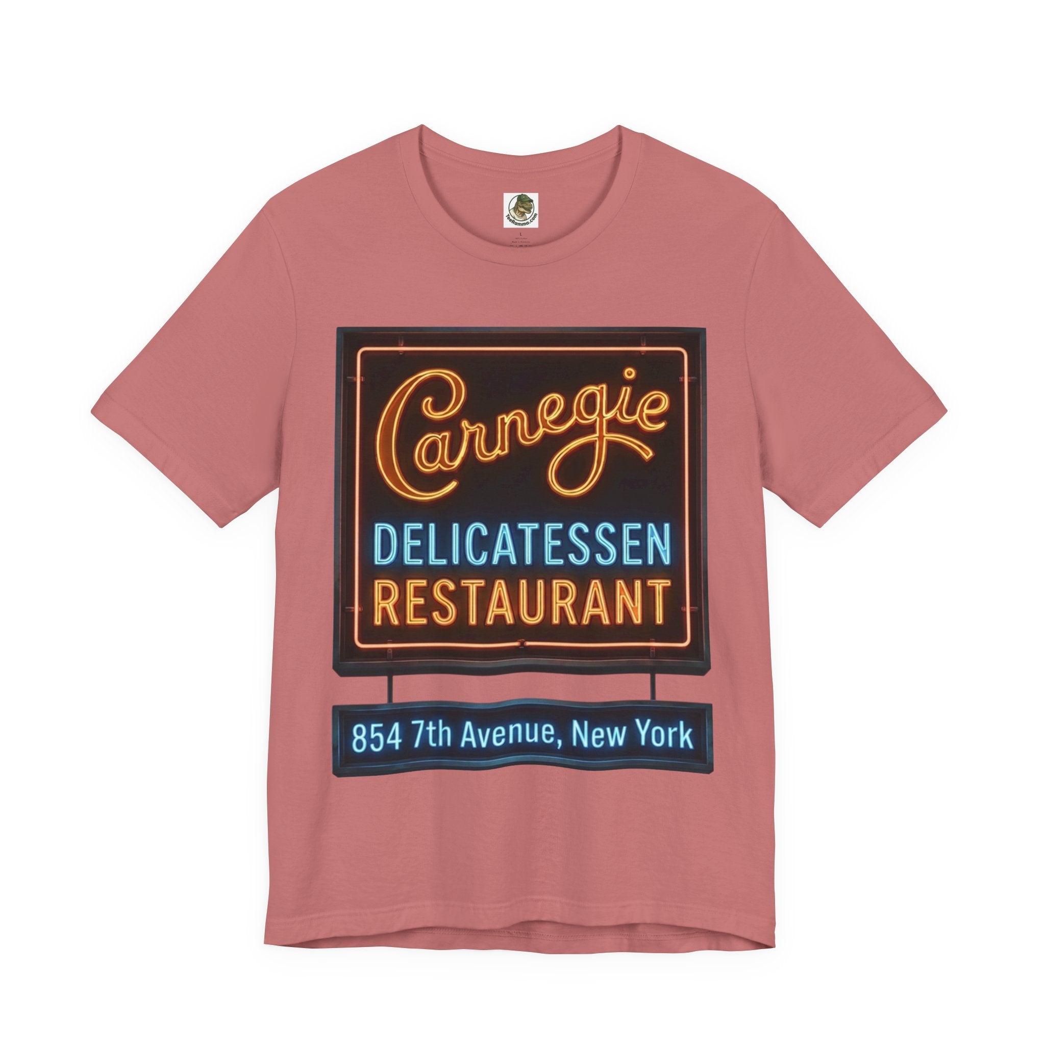 Vintage Carnegie Deli Restaurant Tee — Retro Neon Sign