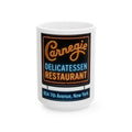 Vintage Carnegie Deli Ceramic Coffee Cup (15oz) -- Retro Neon Sign