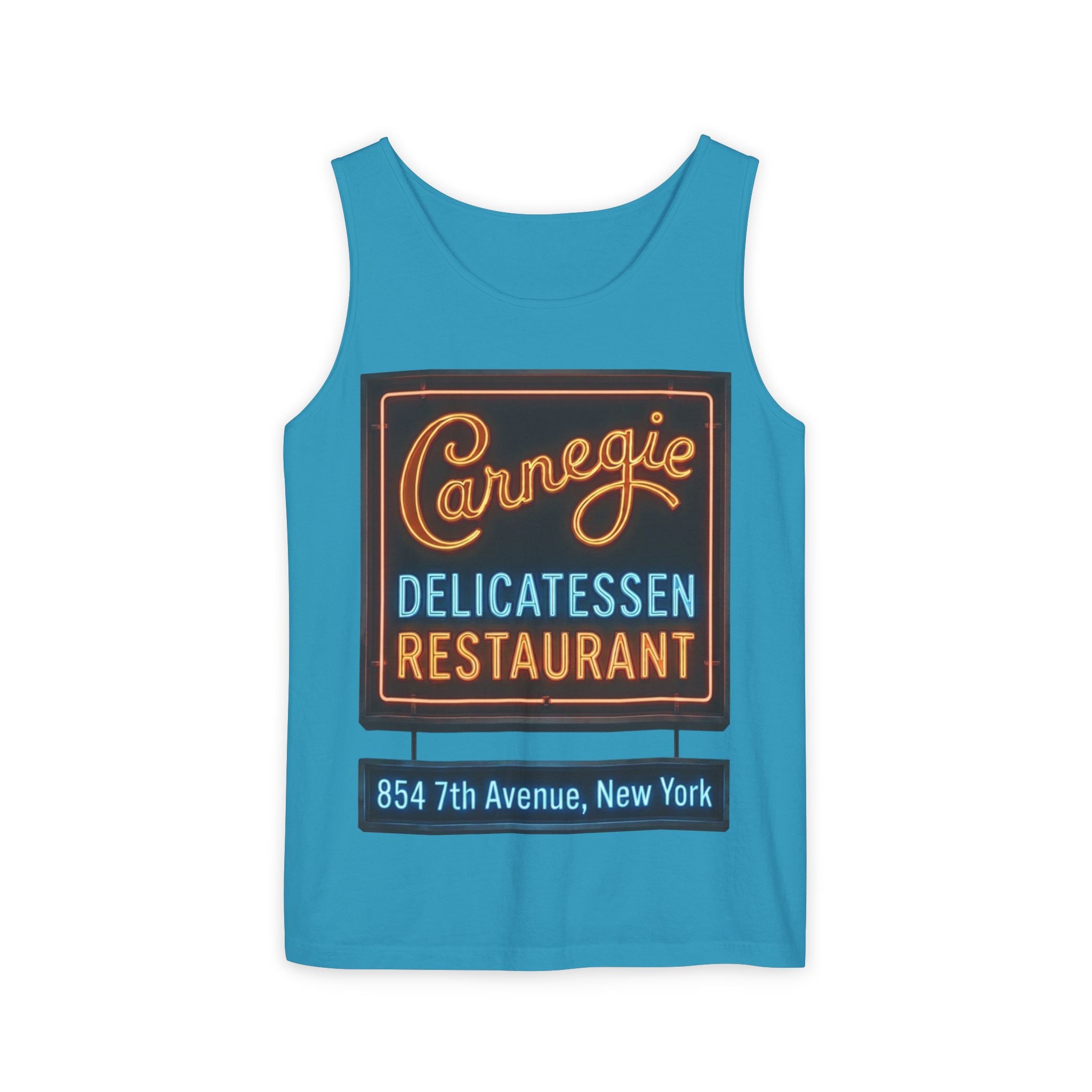 Vintage Carnegie Deli Tank Top — Retro Neon Sign