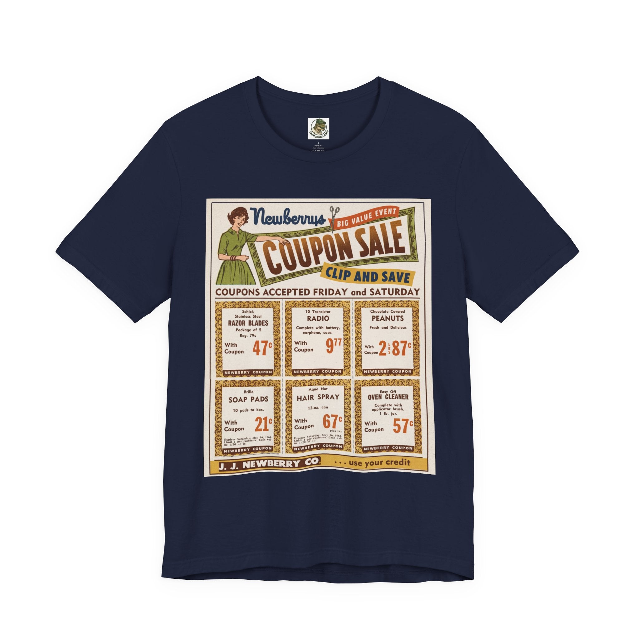 J.J. Newberry Co. Retro Coupon Ad Graphic Tee