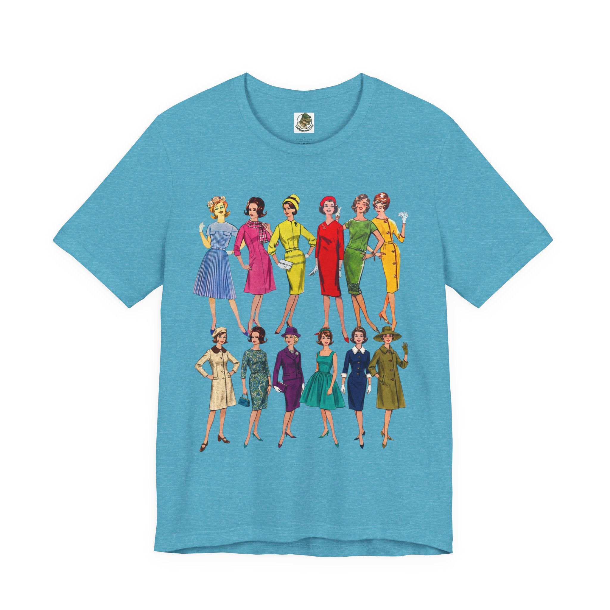 Unisex 'Sixties Fashion Show' Cotton T‑Shirt