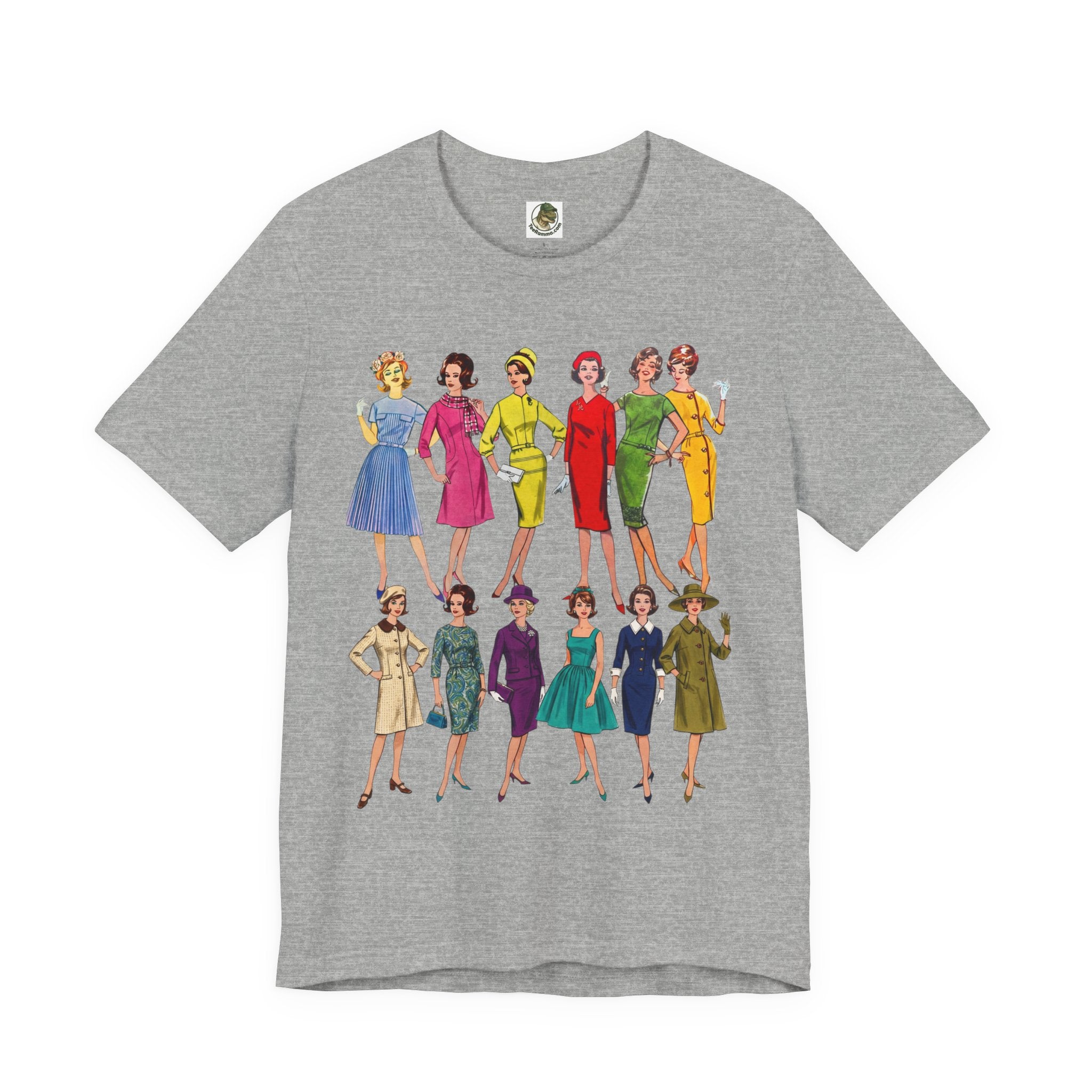 Unisex 'Sixties Fashion Show' Cotton T‑Shirt