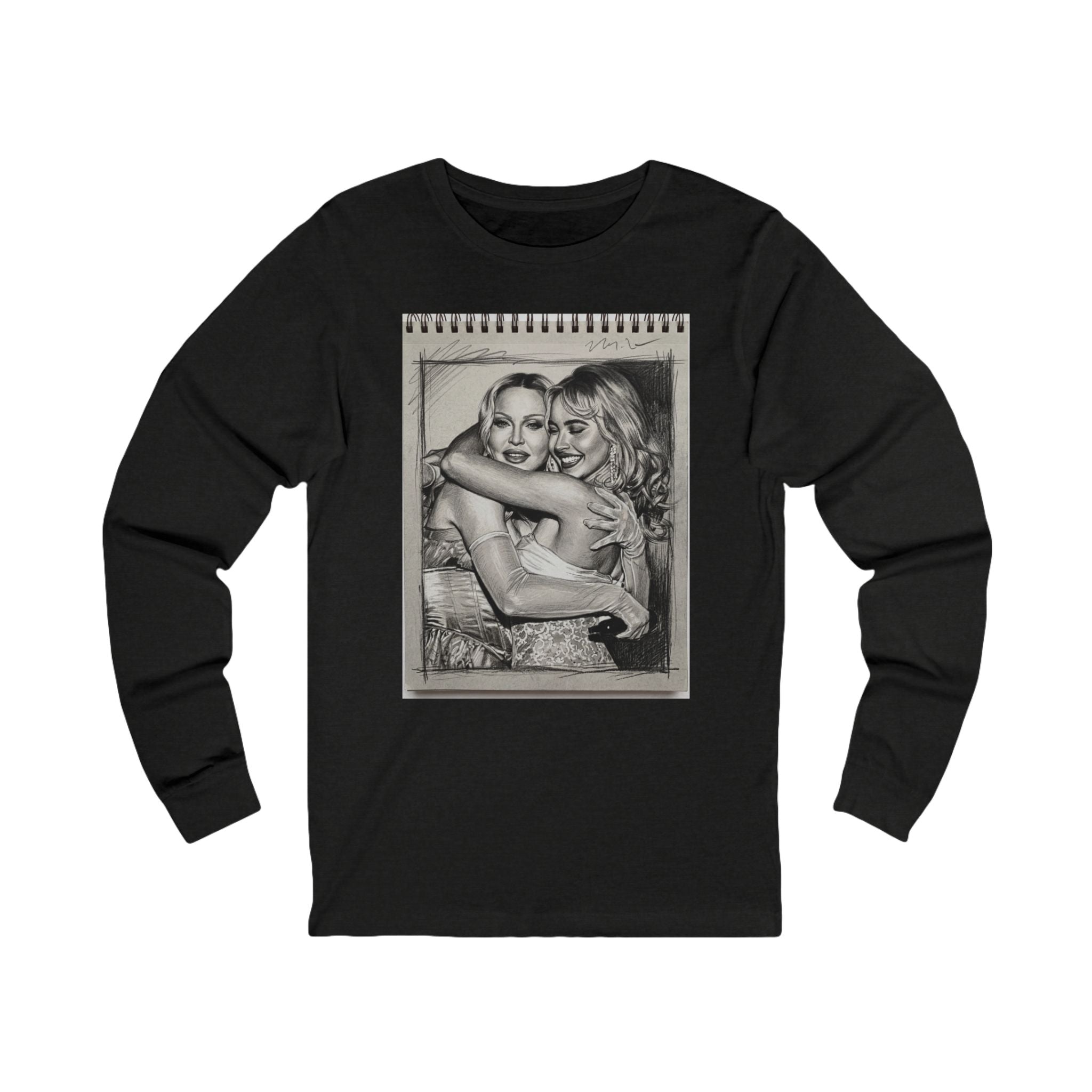 Unisex "Icons of Pop" Sketchbook Cotton Long Sleeve T-Shirt