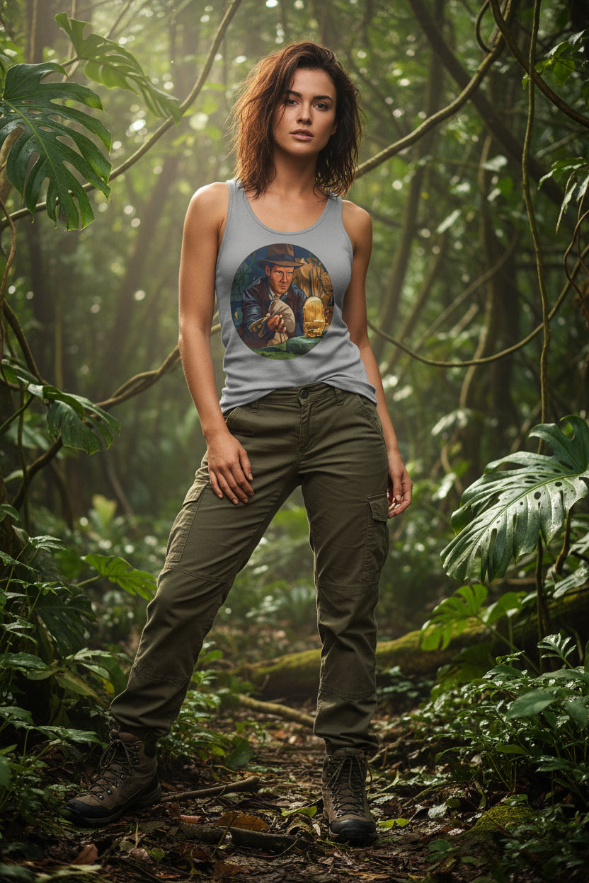 Unisex 'Adventure Man' Cotton Tank Top