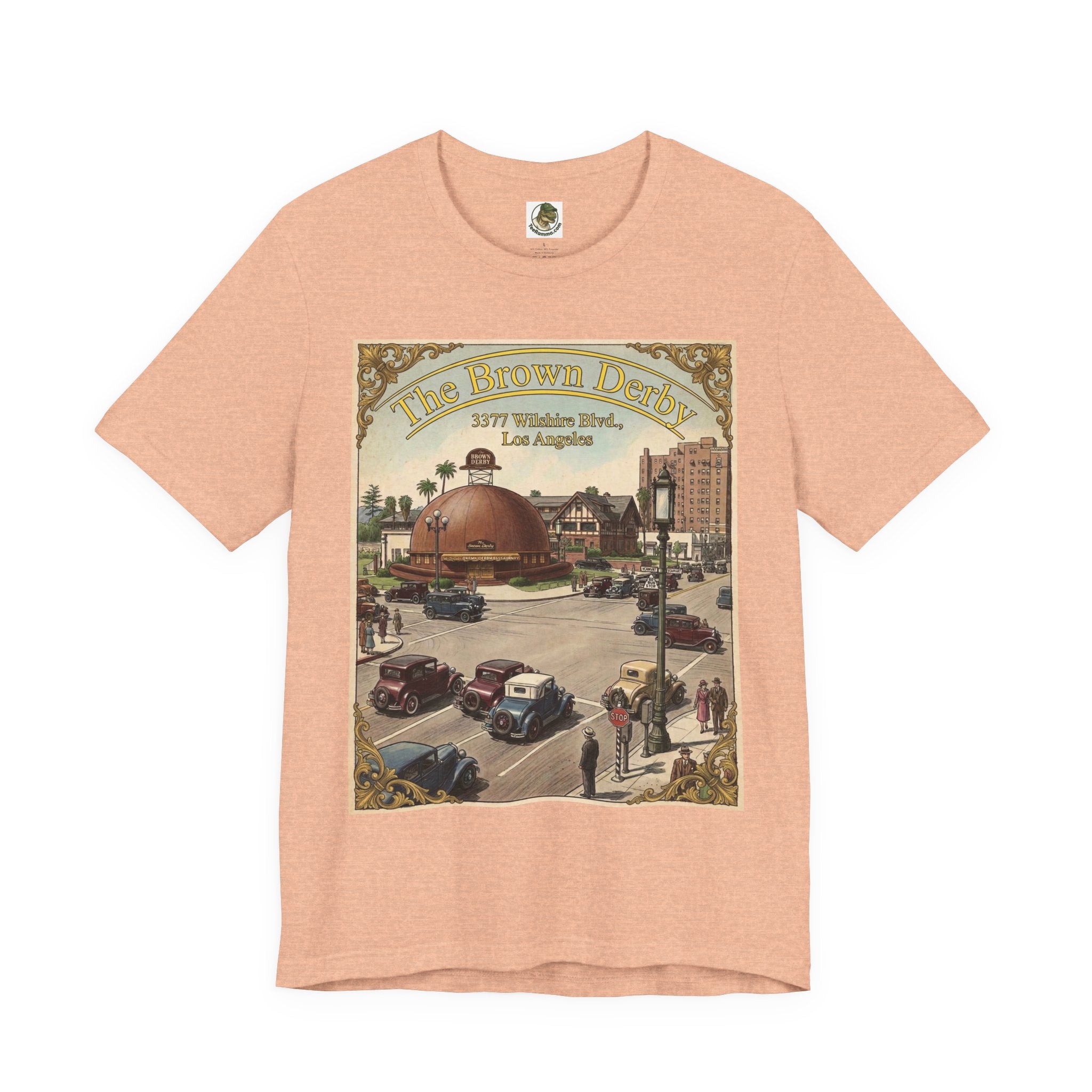 Vintage Brown Derby Restaurant Tee — Retro Restaurant Poster