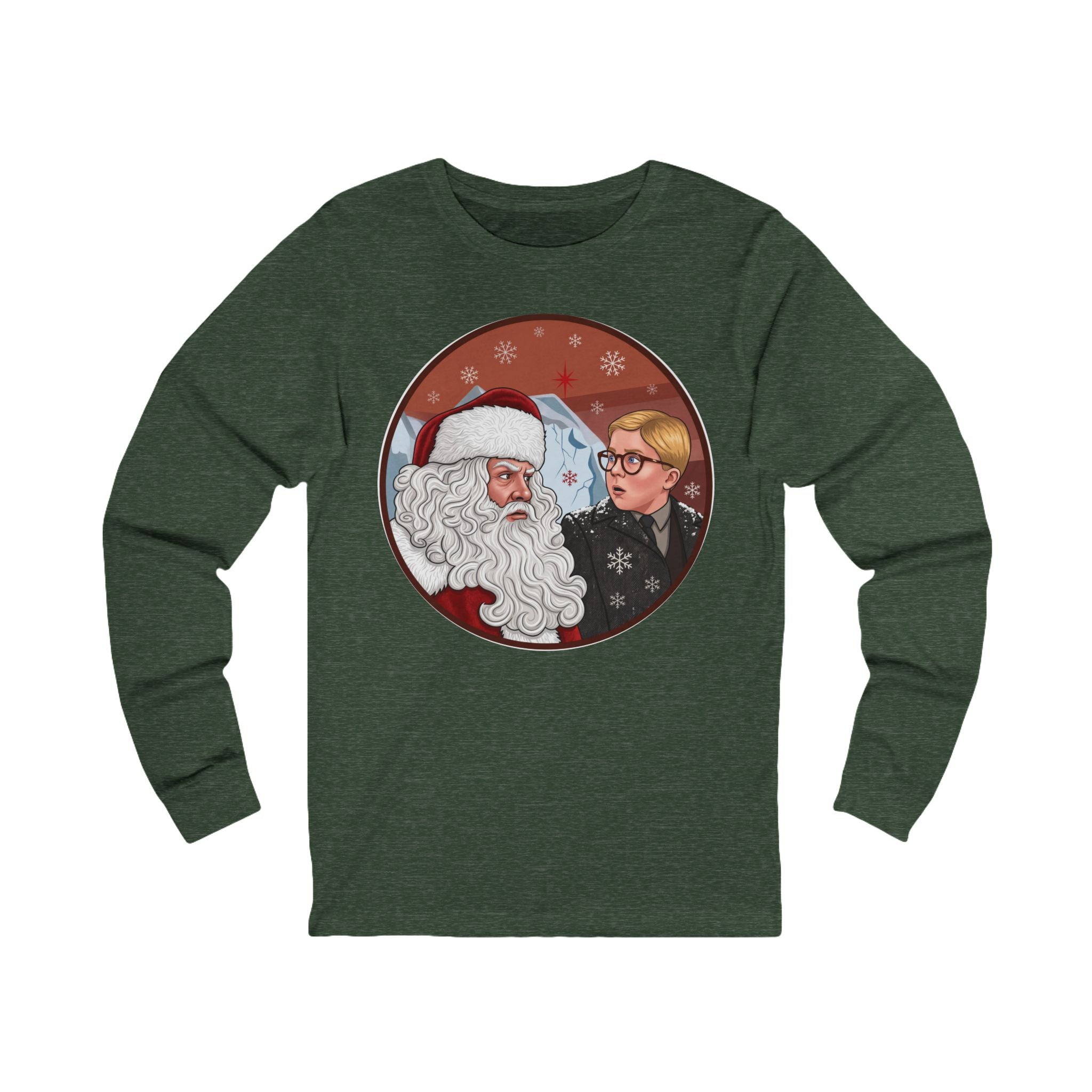 Vintage "Ho! Ho! Ho! Christmas Crewneck Long Sleeve T-Shirt