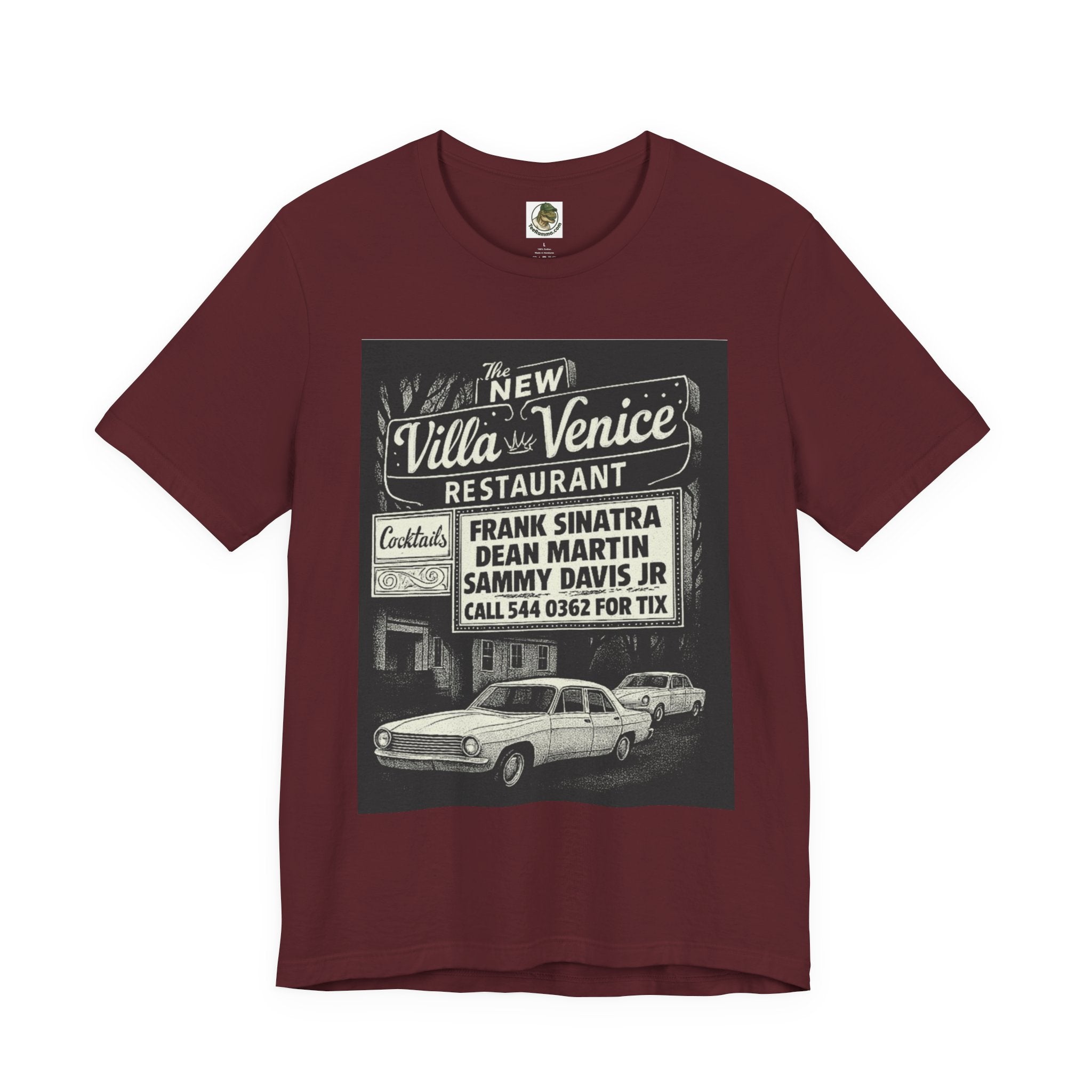 Unisex Vintage 'Villa Venice Restaurant' Cotton T-Shirt