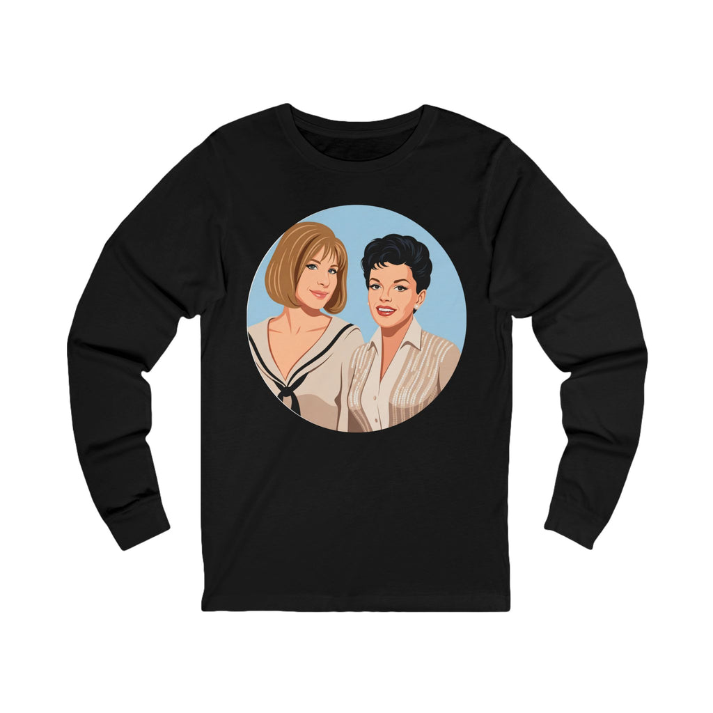 Unisex 'Happy Duet' Long Sleeve Cotton T-Shirt