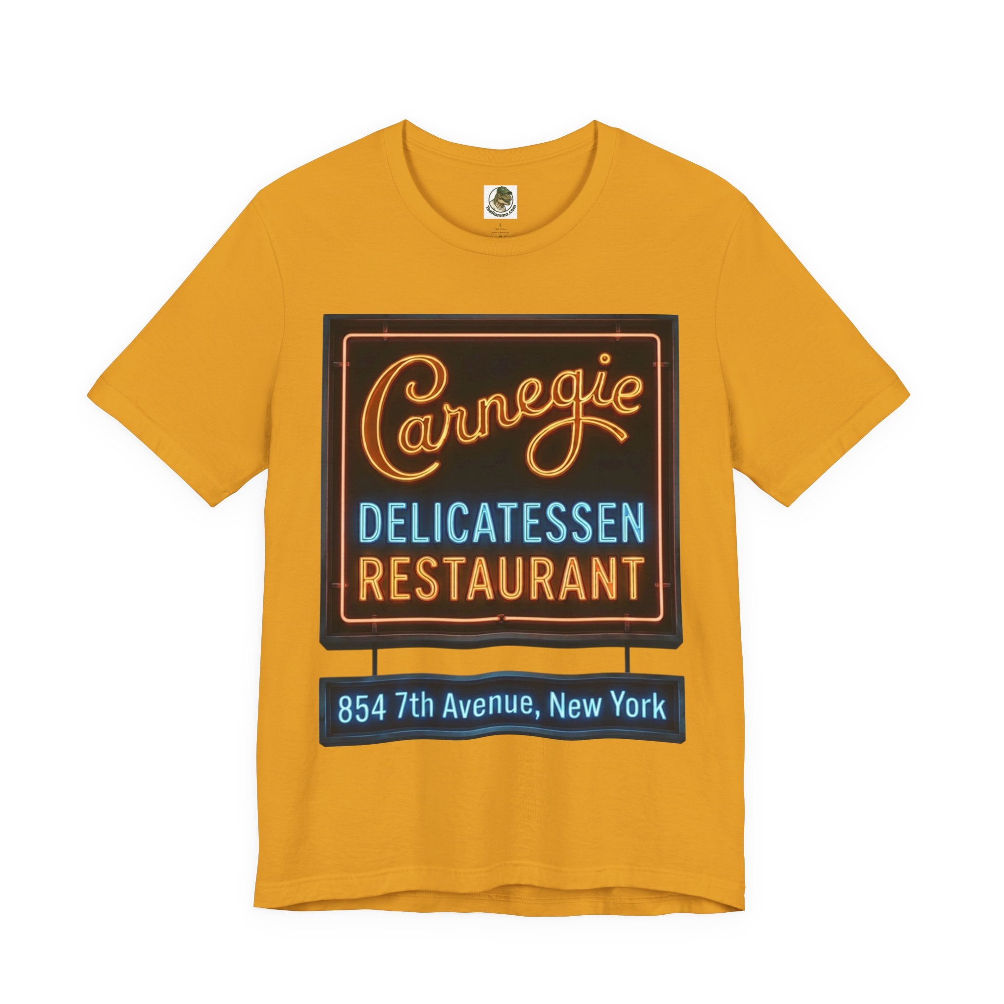 Vintage Carnegie Deli Restaurant Tee — Retro Neon Sign