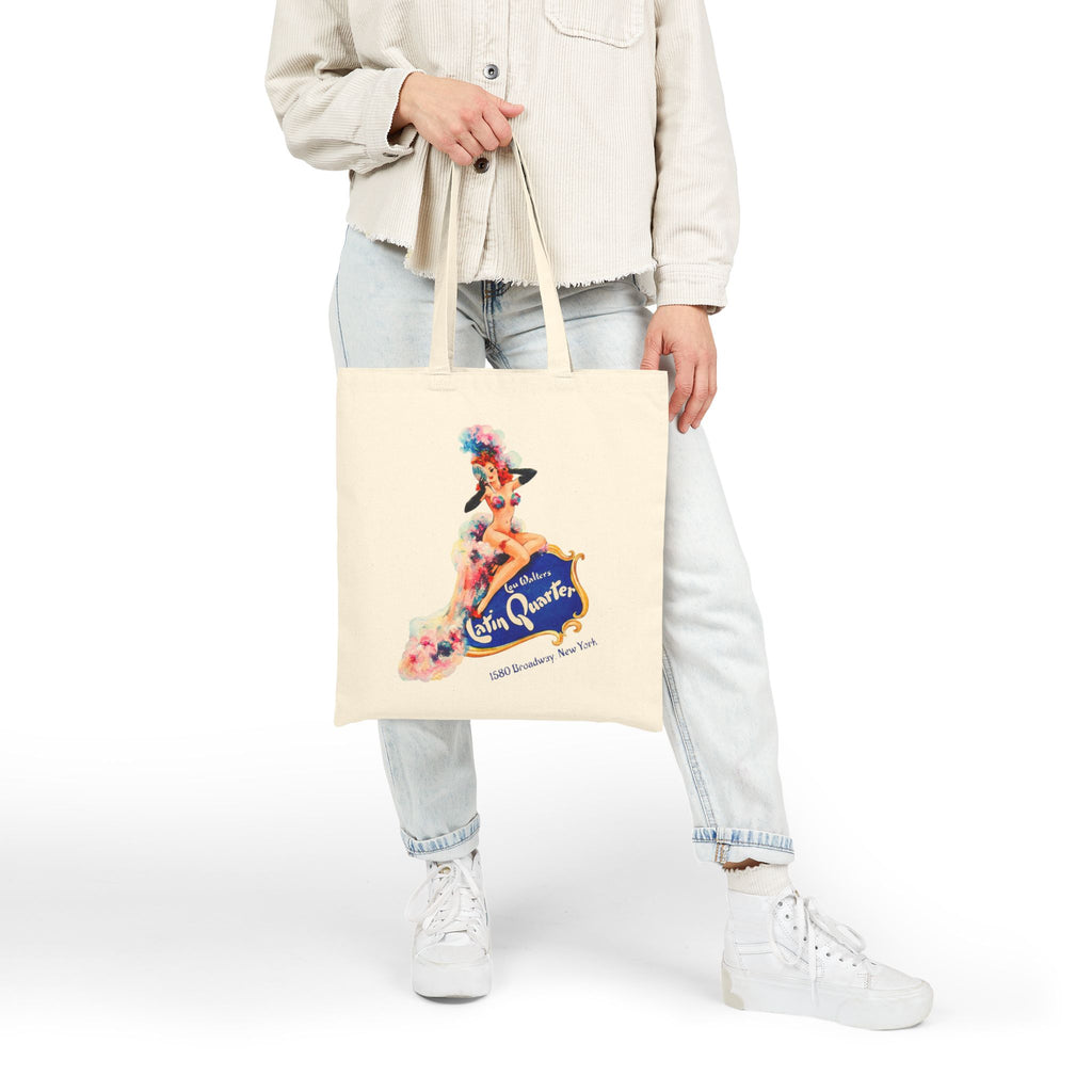 Vintage Latin Quarter Cotton Canvas Tote Bag
