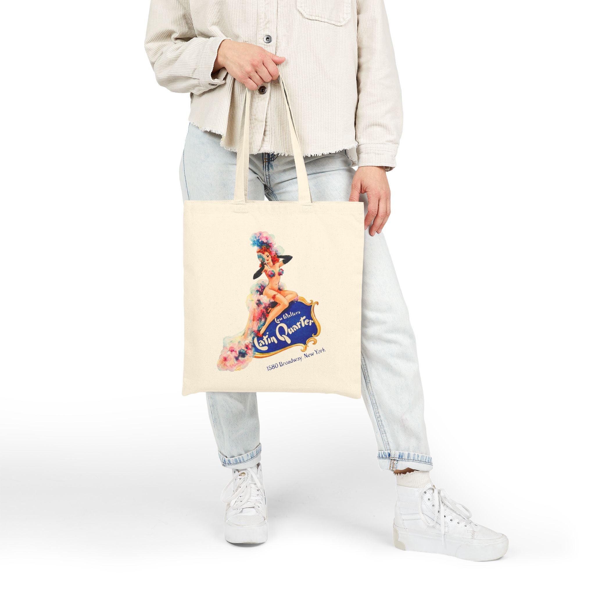 Vintage Latin Quarter Cotton Canvas Tote Bag