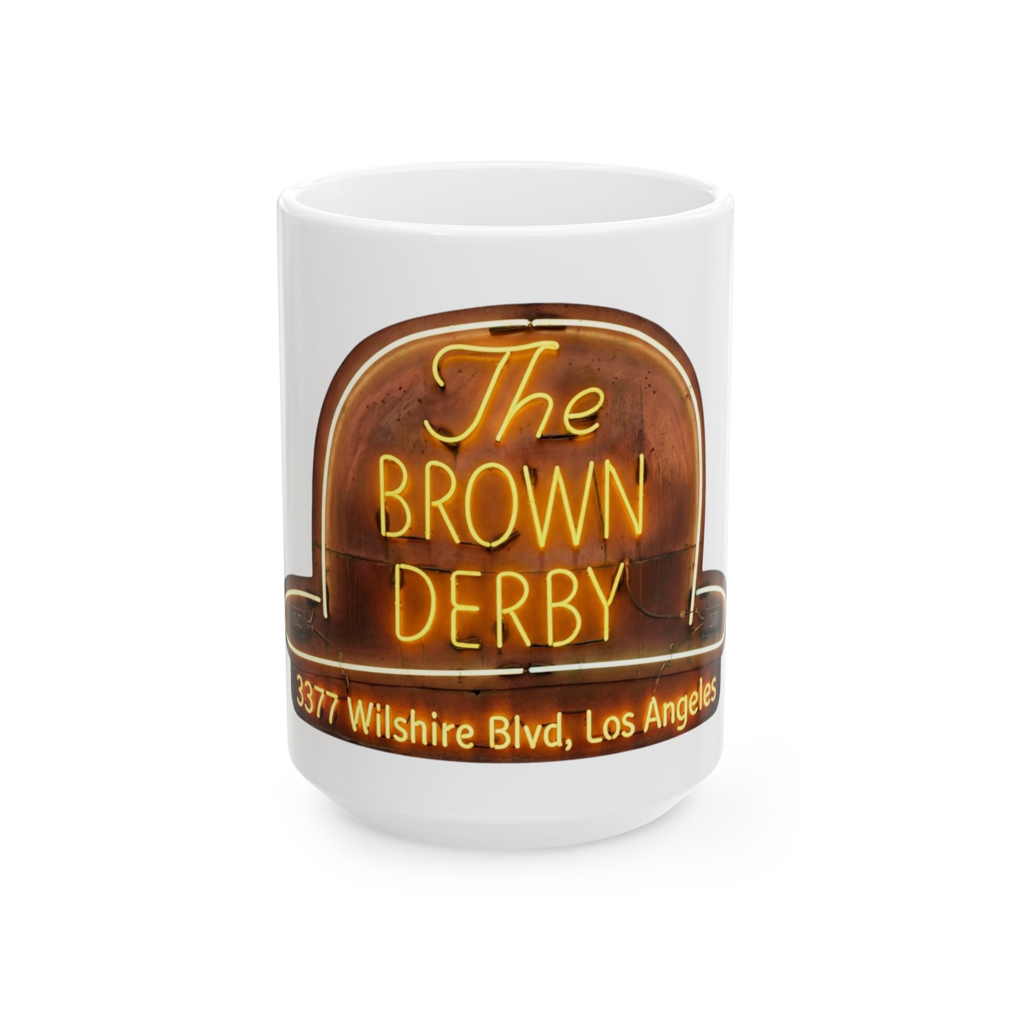 Vintage Brown Derby Restaurant Ceramic Mug (15oz)