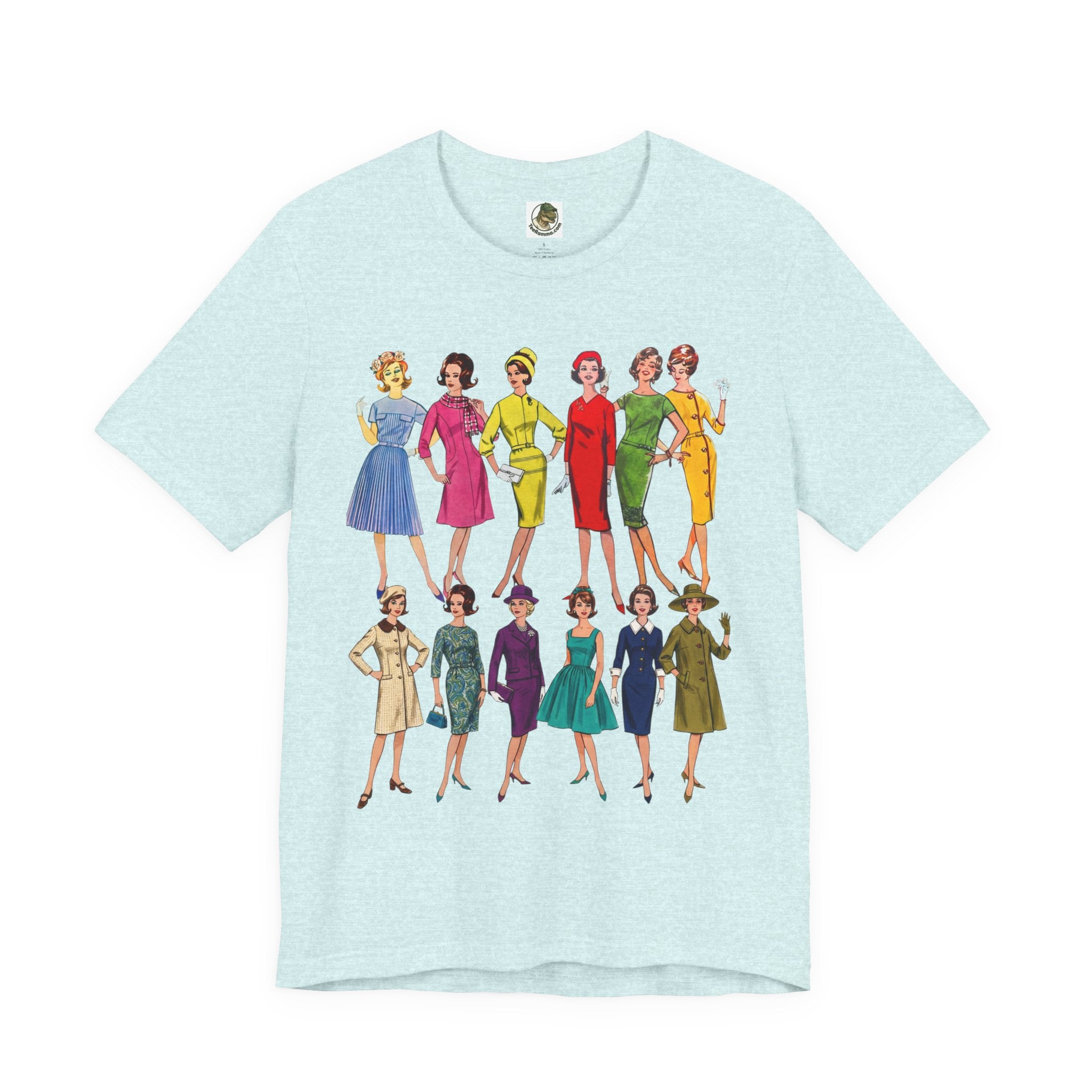 Unisex 'Sixties Fashion Show' Cotton T‑Shirt
