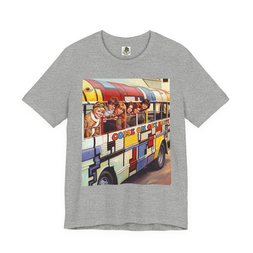 Psychedelic School Bus Come On Get Happy Tee