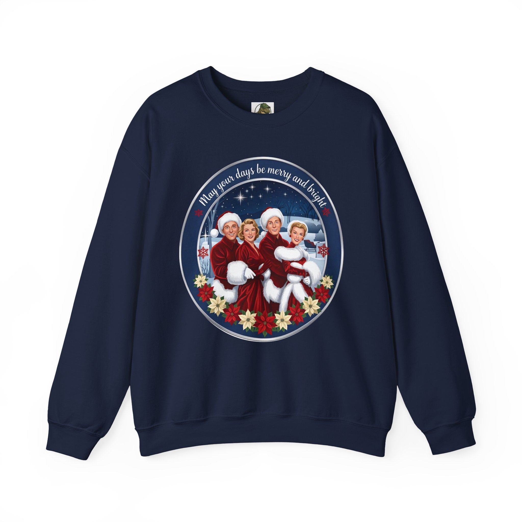 Vintage "Merry and Bright" Christmas Crewneck Sweatshirt