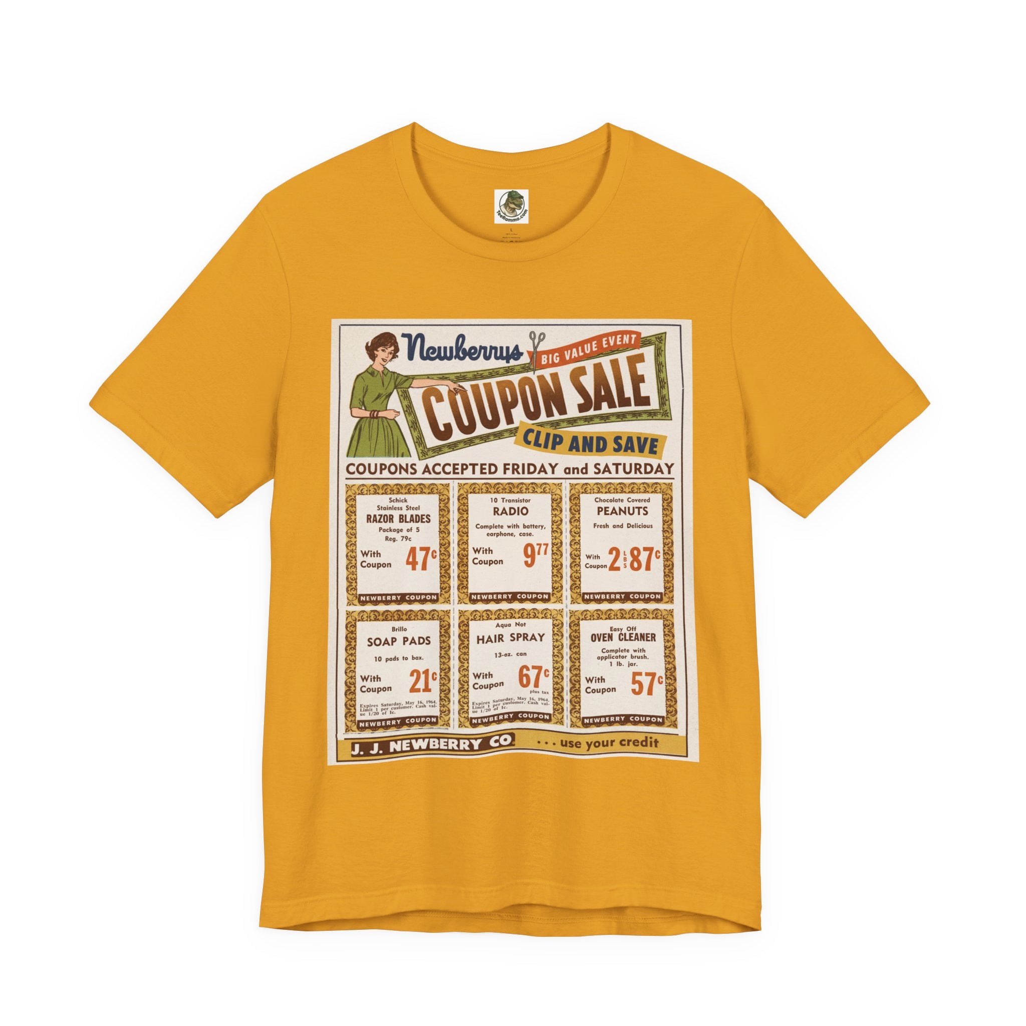 J.J. Newberry Co. Retro Coupon Ad Graphic Tee