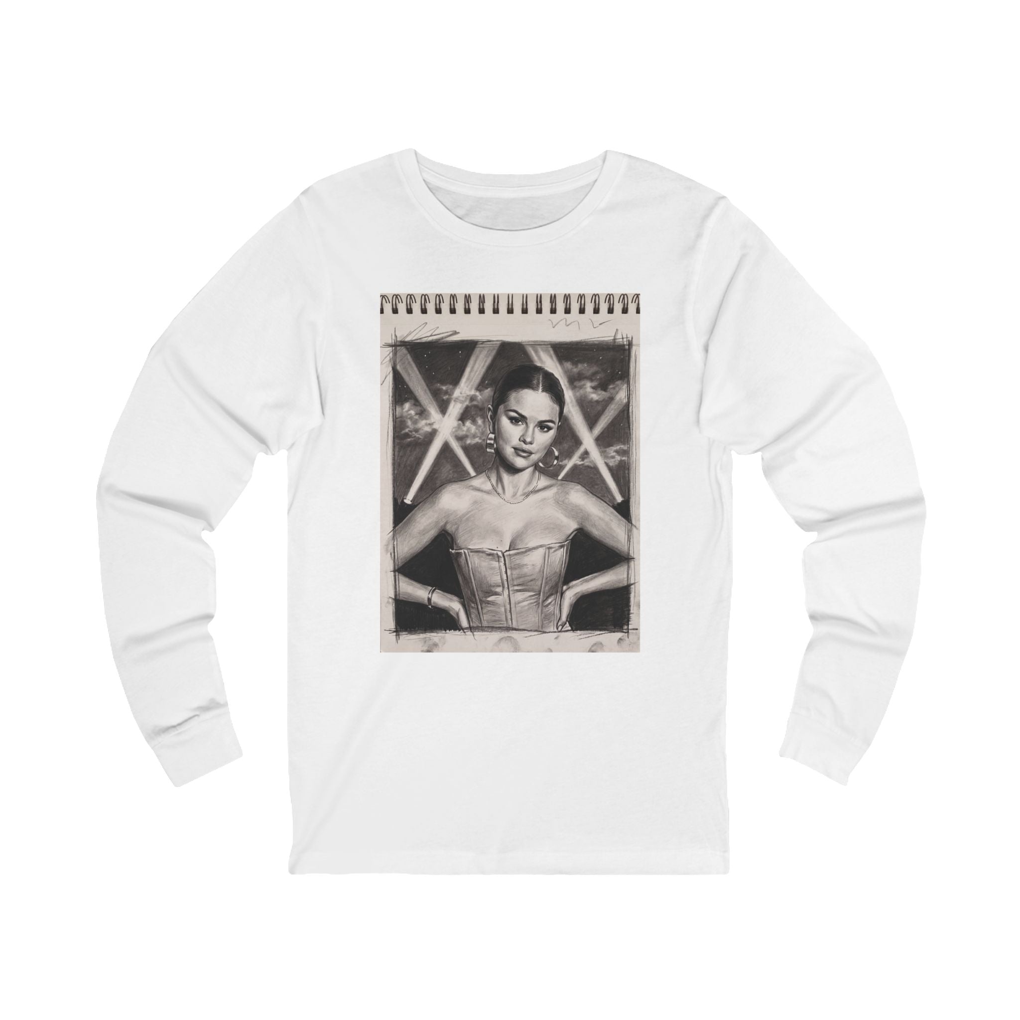 Unisex "Sel" Sketchbook Cotton Long Sleeve T-Shirt