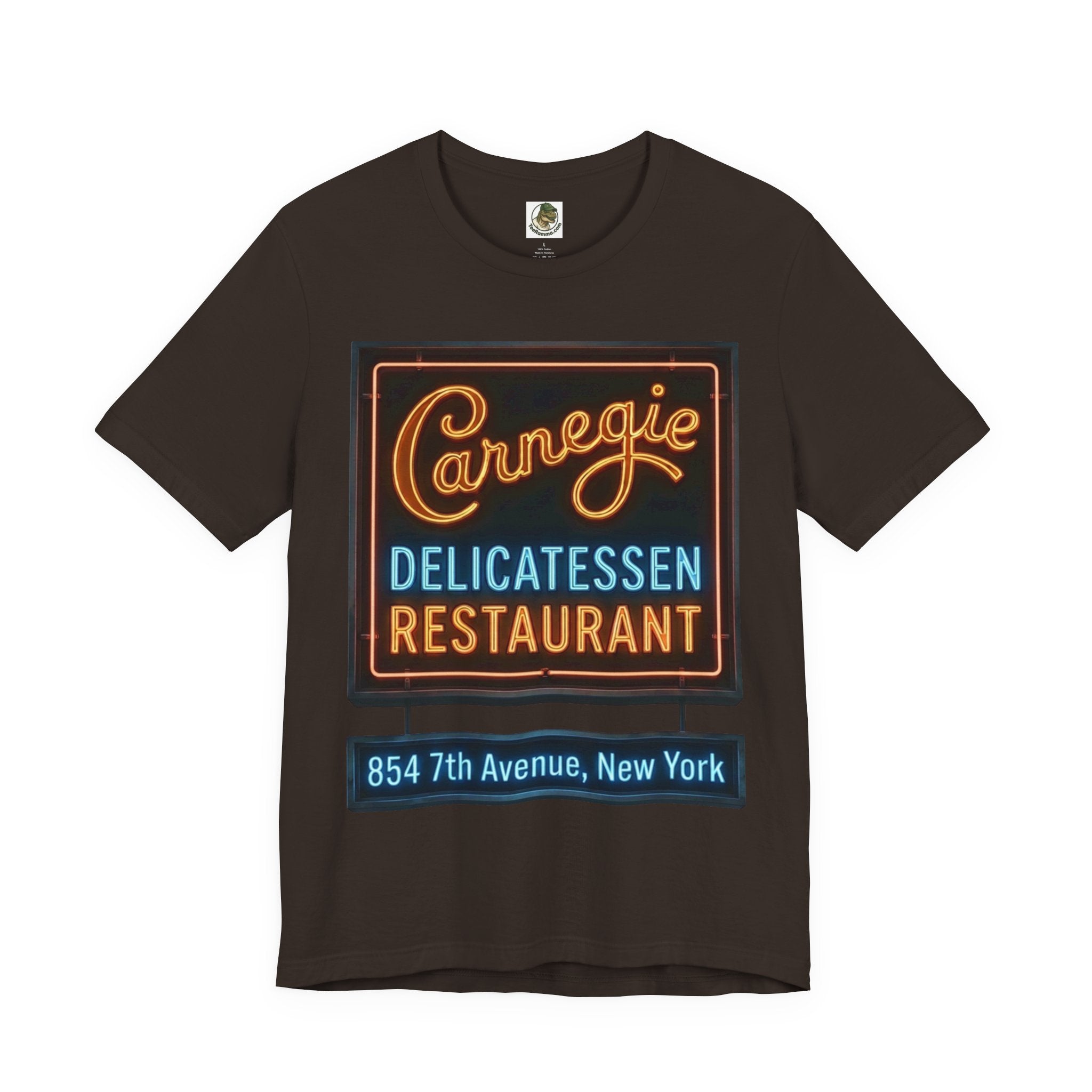 Vintage Carnegie Deli Restaurant Tee — Retro Neon Sign