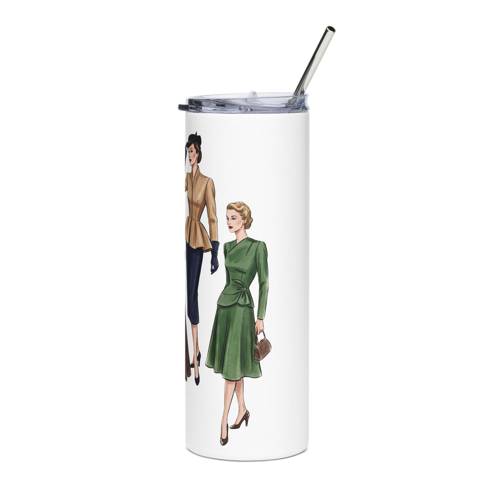 Vintage Ladies Fashion 'New Look' Stainless Steel 20oz Tumbler