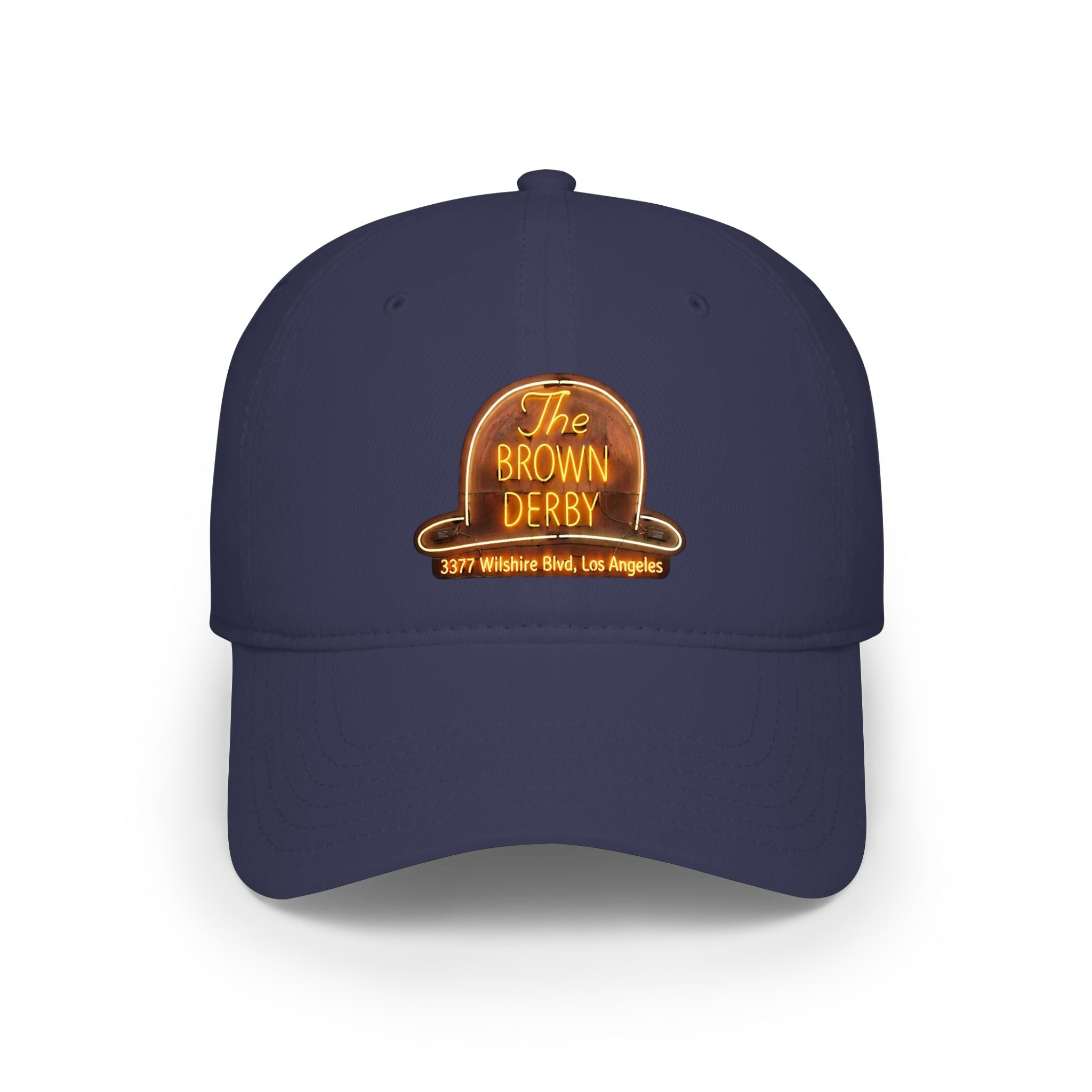 Vintage Brown Derby Embroidered Baseball Cap