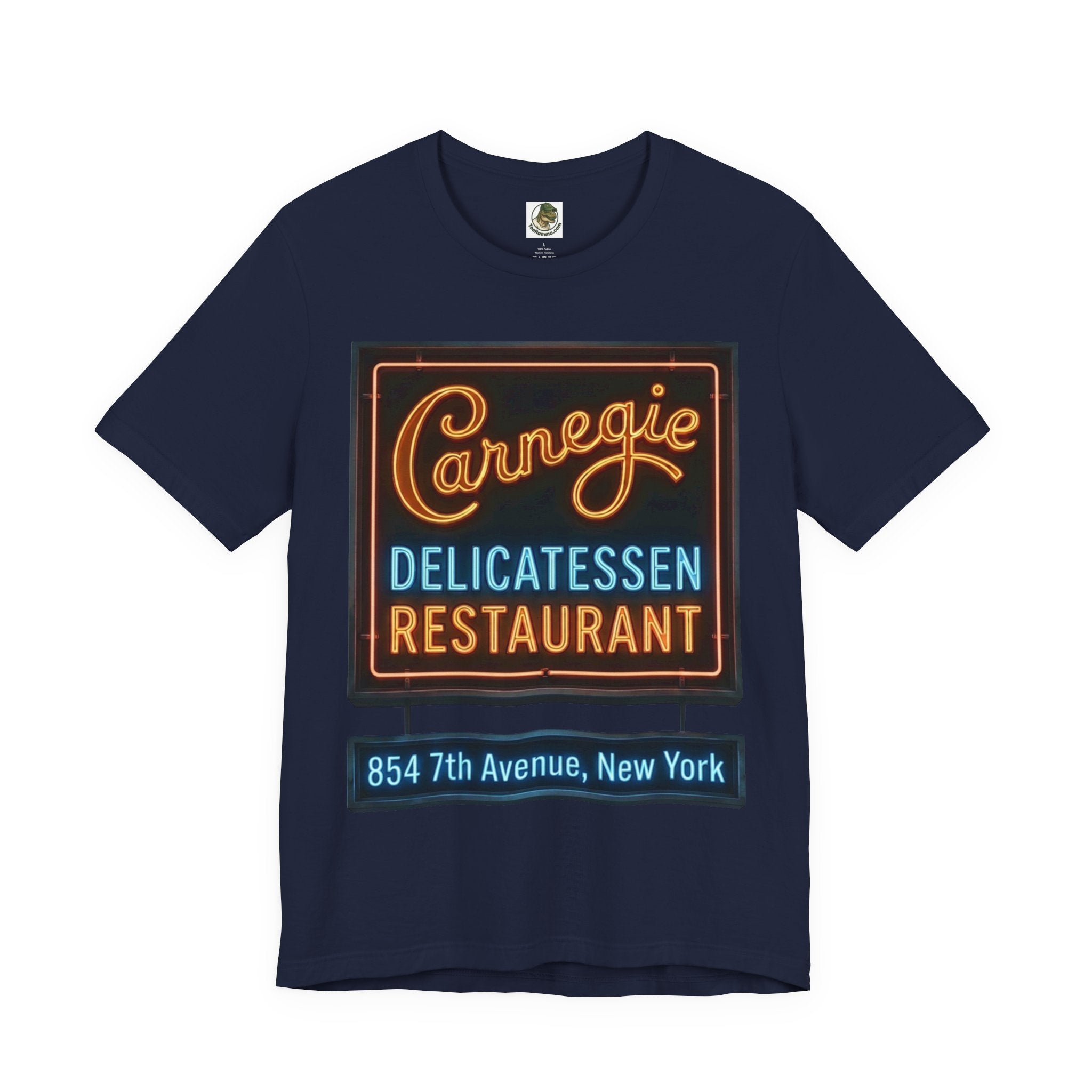 Vintage Carnegie Deli Restaurant Tee — Retro Neon Sign