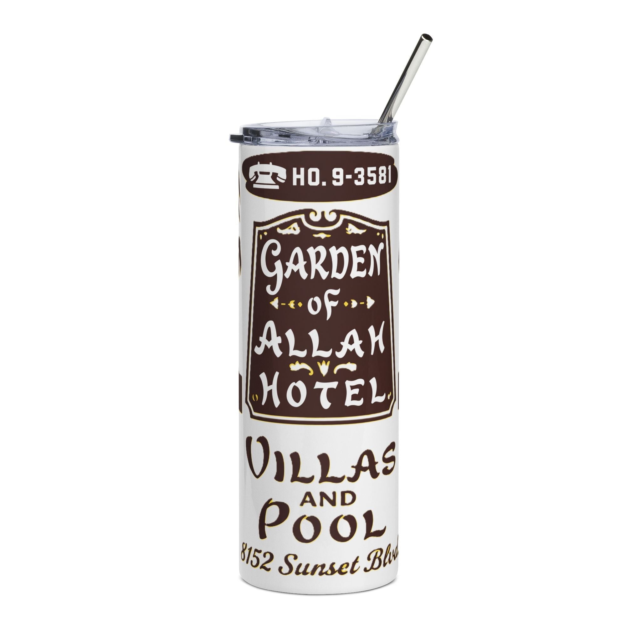Vintage Garden of Allah Hotel 20oz Stainless Steel Tumbler