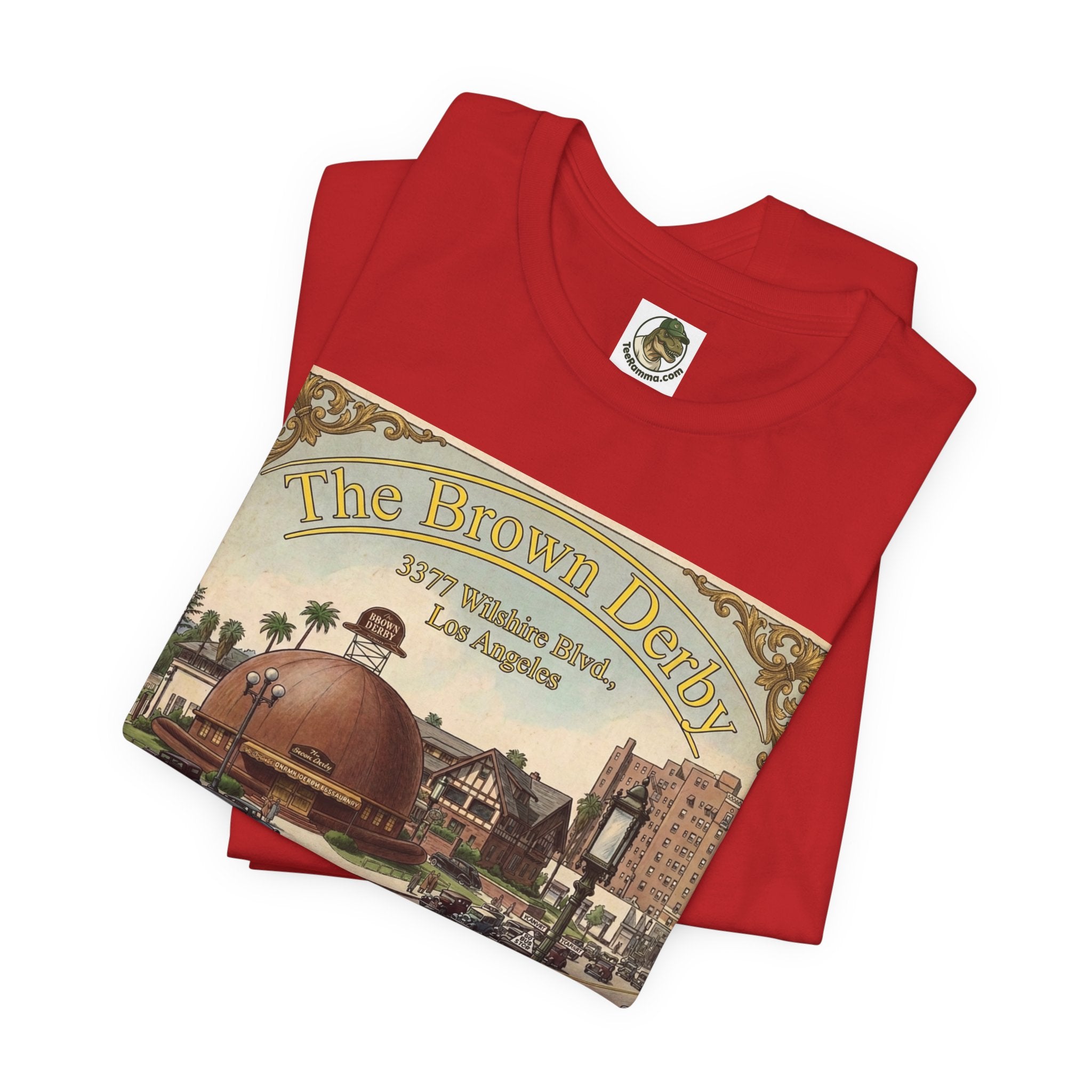 Vintage Brown Derby Restaurant Tee — Retro Restaurant Poster