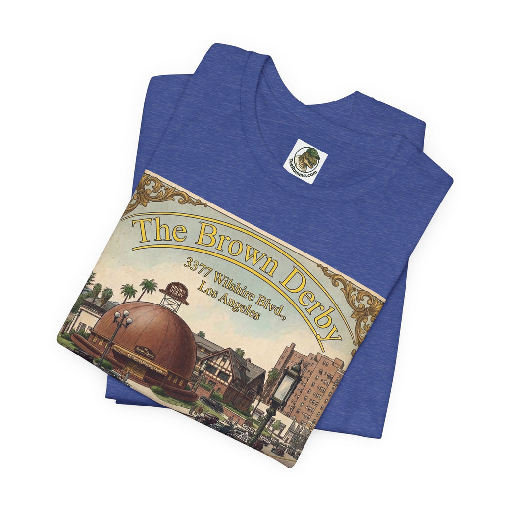 Vintage Brown Derby Restaurant Tee — Retro Restaurant Poster