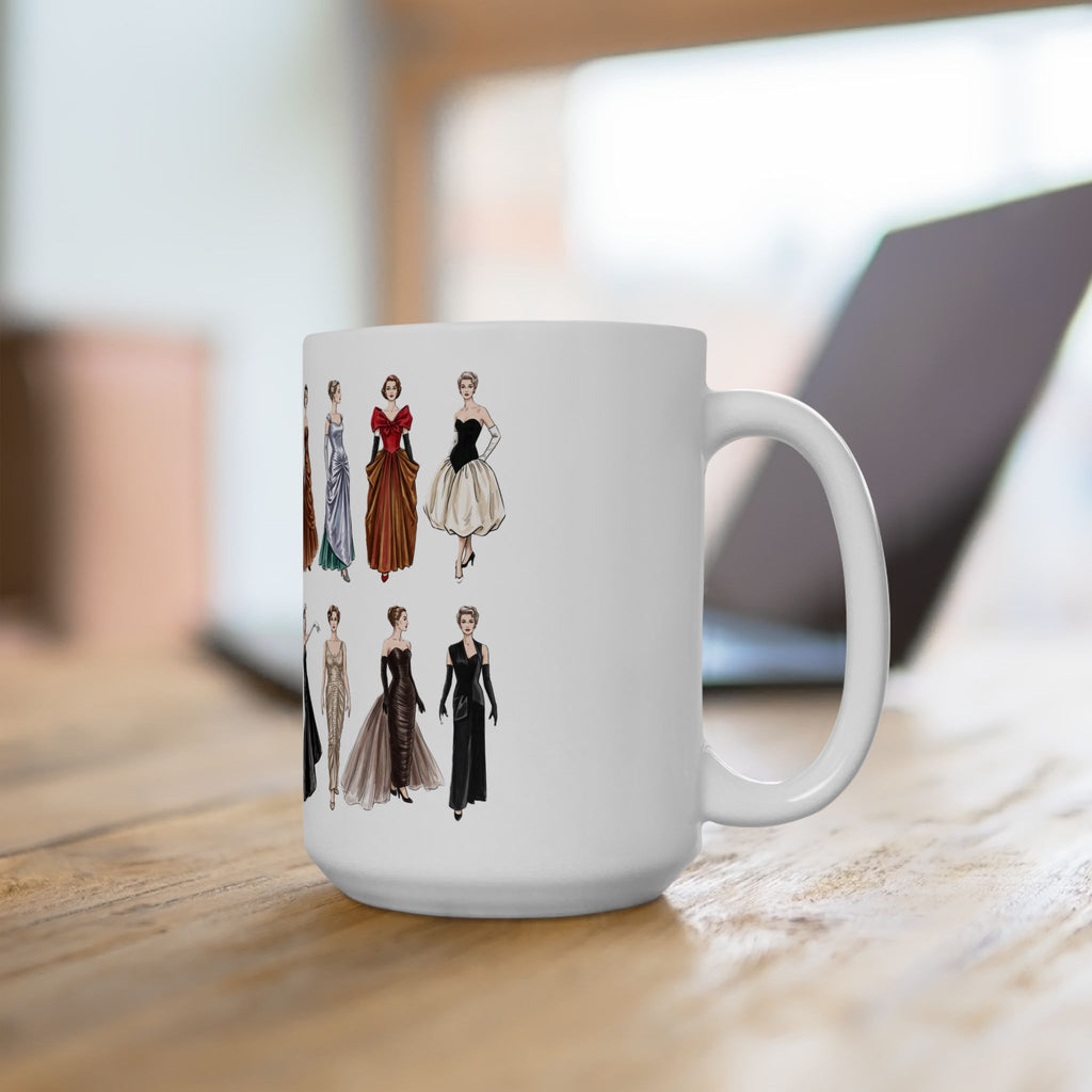 Vintage Ladies Fashion 'Charles James' Graphic Ceramic Mug (15oz)