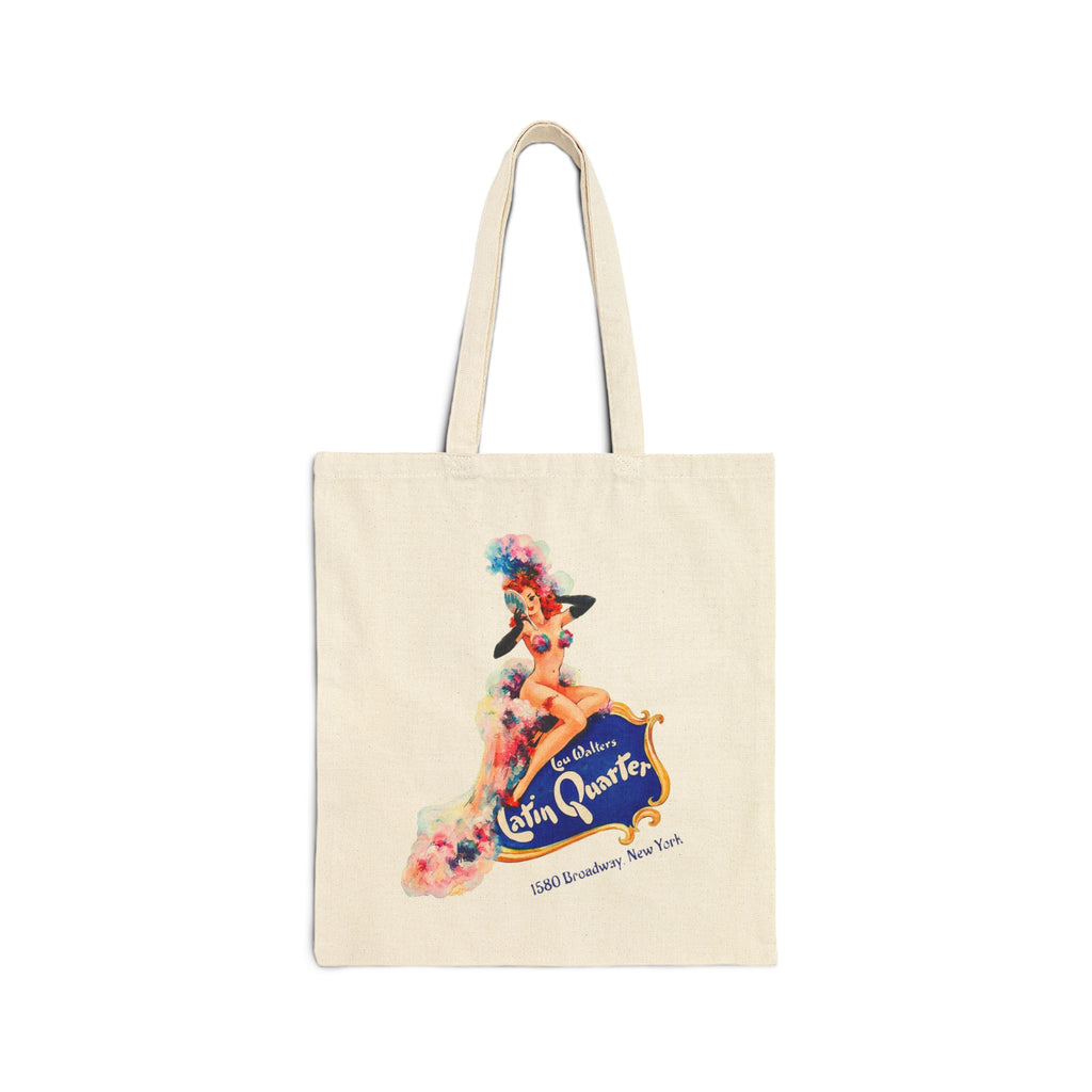 Vintage Latin Quarter Cotton Canvas Tote Bag