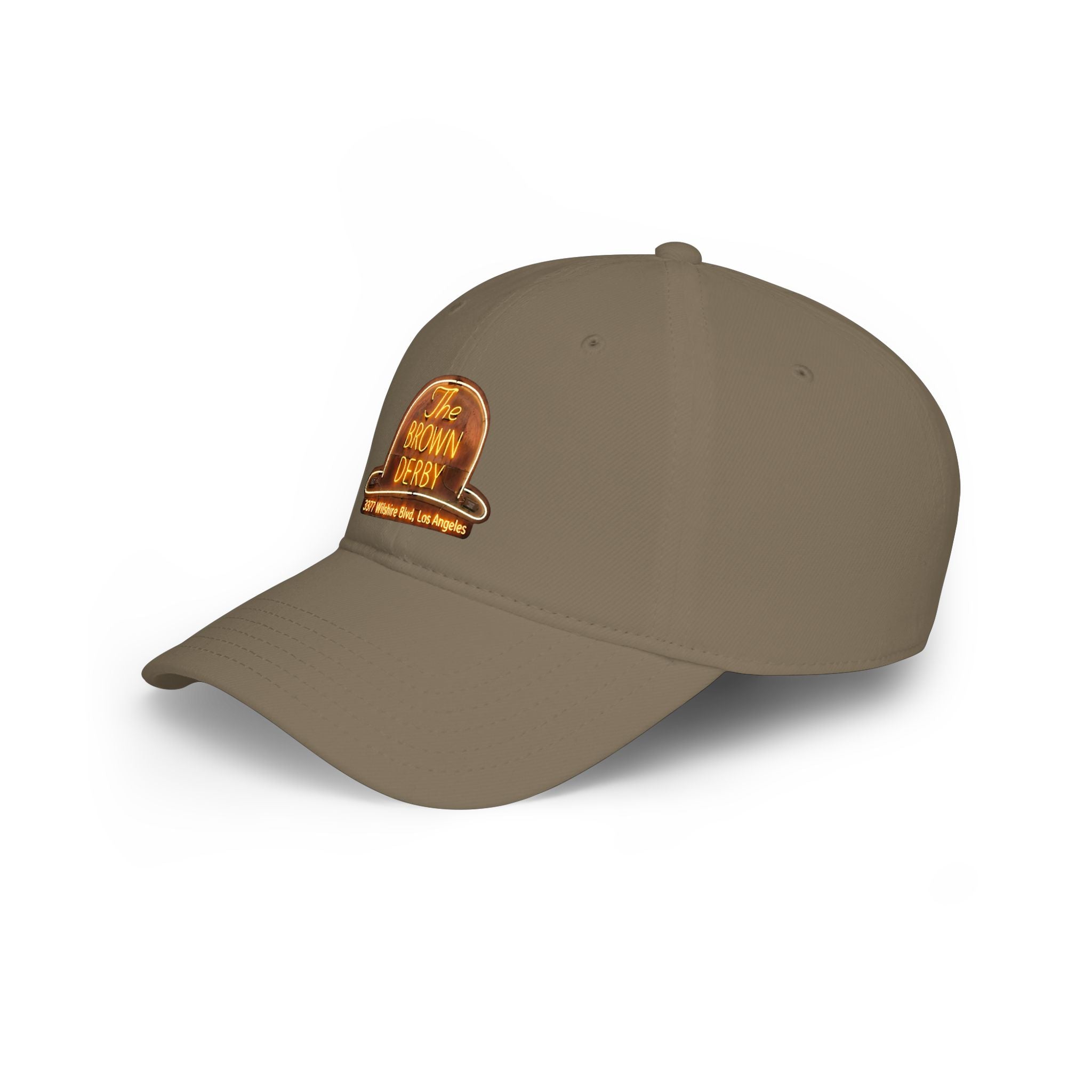 Vintage Brown Derby Embroidered Baseball Cap