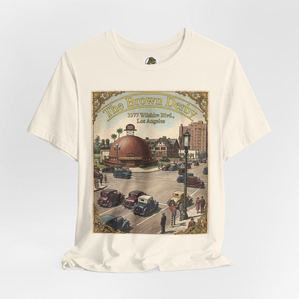 Vintage Brown Derby Restaurant Tee — Retro Restaurant Poster