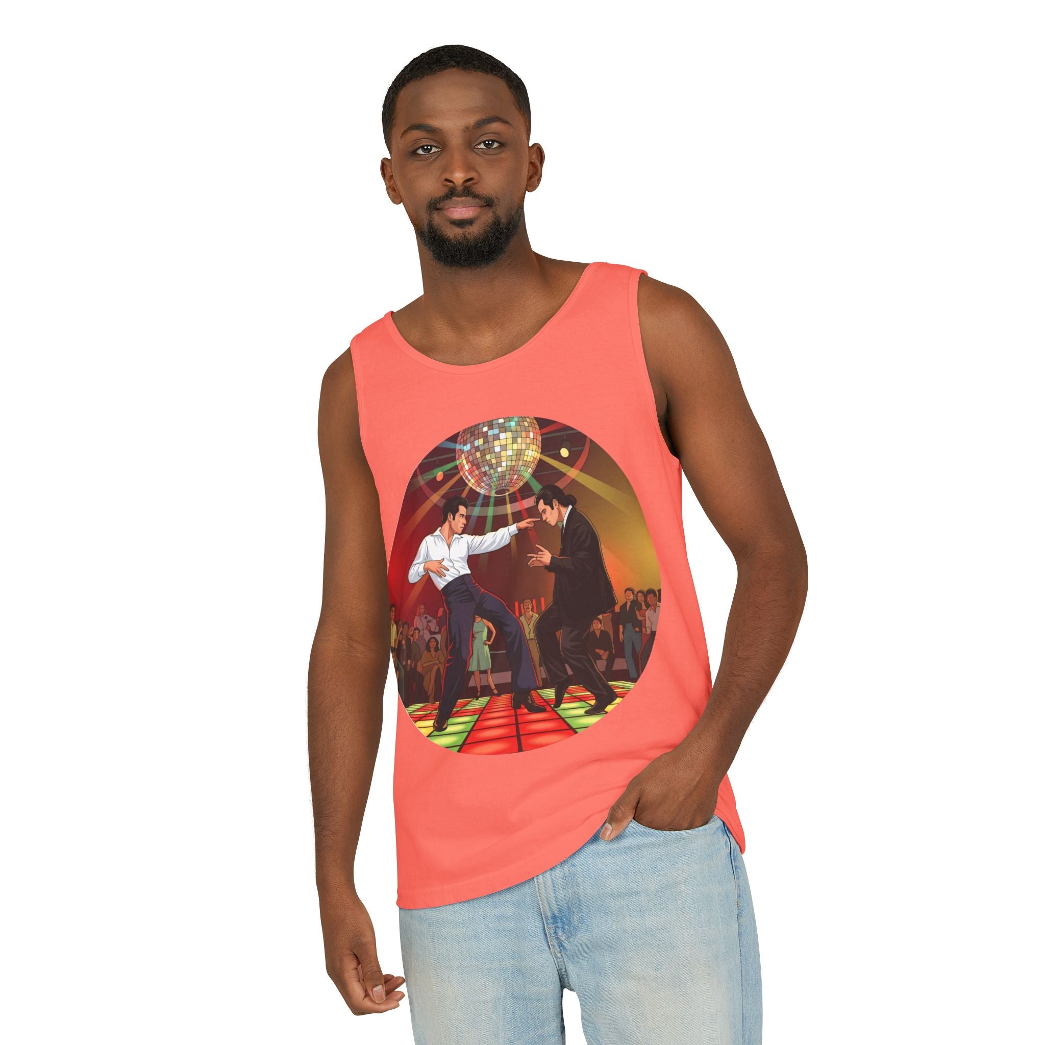 Unisex 'Dancing Together' Cottton Tank Top