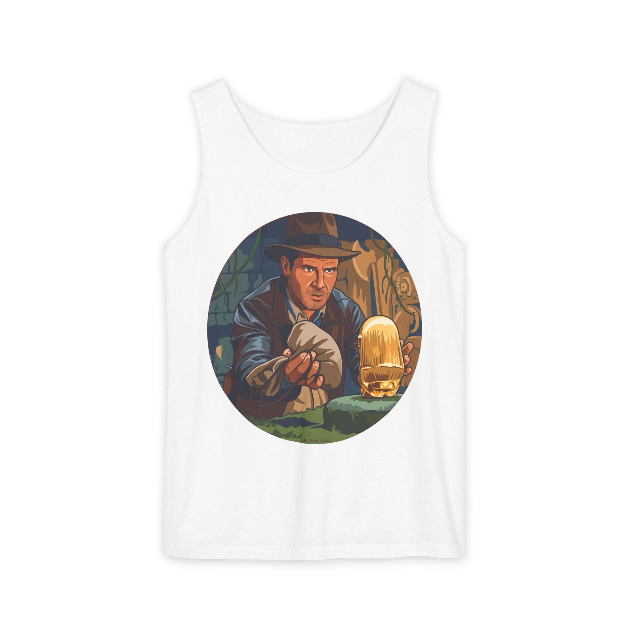 Unisex 'Adventure Man' Cotton Tank Top
