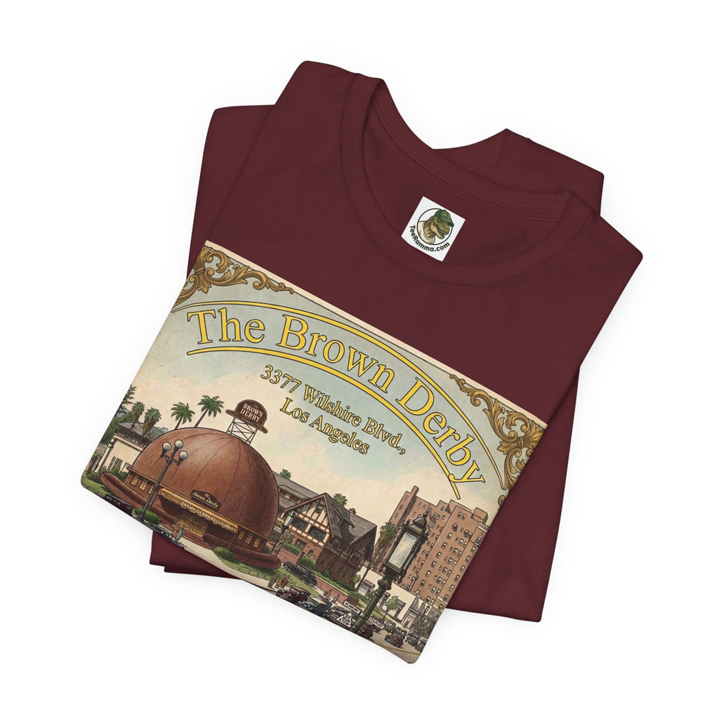 Vintage Brown Derby Restaurant Tee — Retro Restaurant Poster