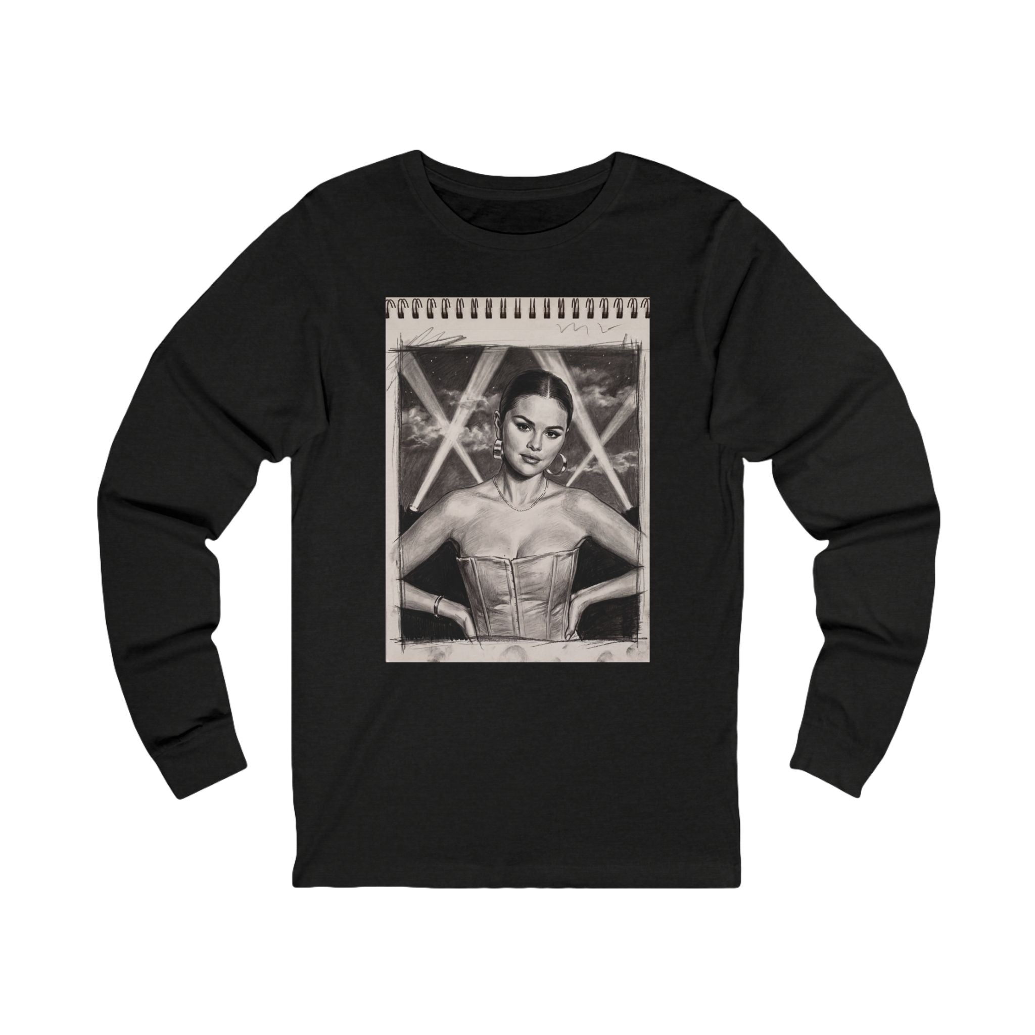 Unisex "Sel" Sketchbook Cotton Long Sleeve T-Shirt