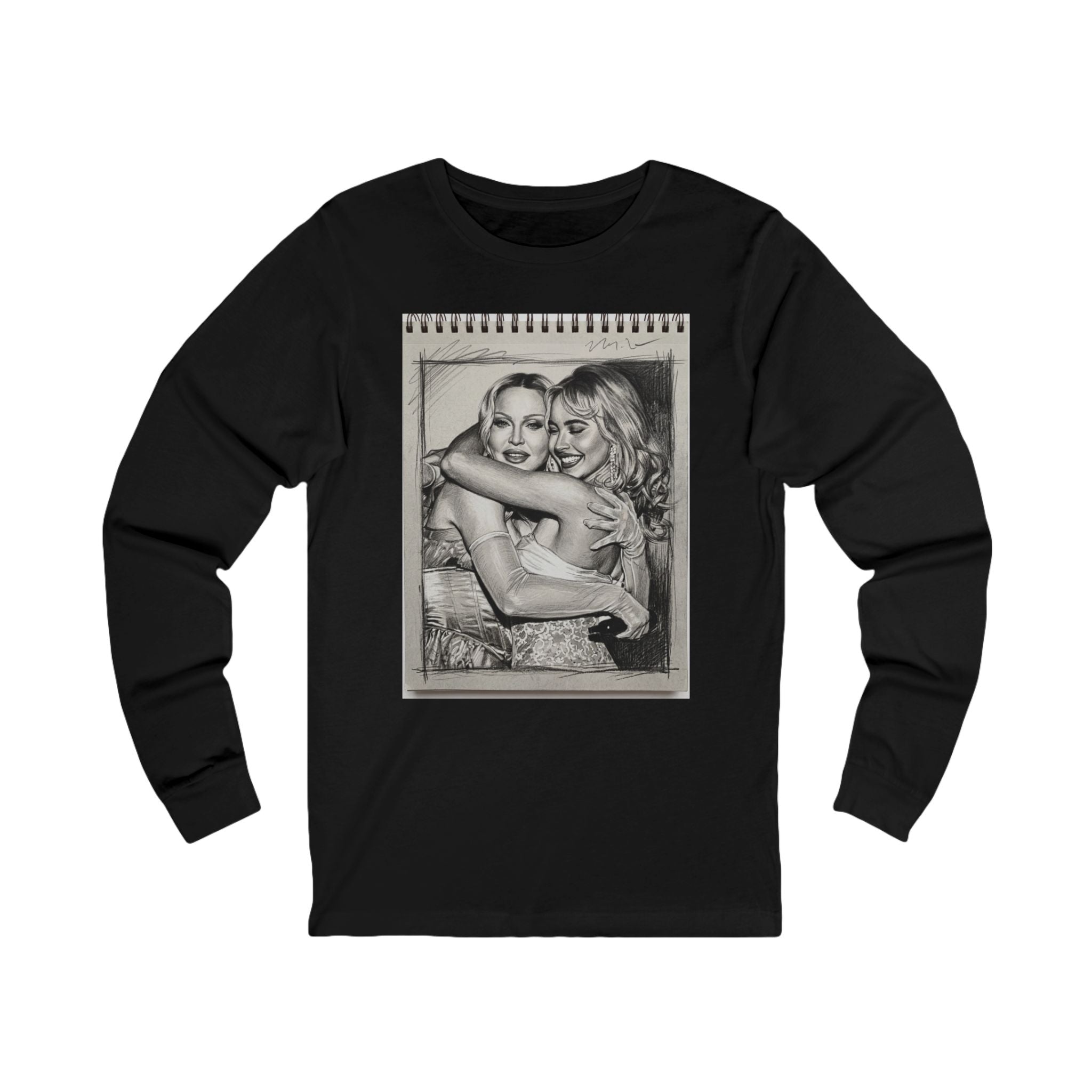 Unisex "Icons of Pop" Sketchbook Cotton Long Sleeve T-Shirt