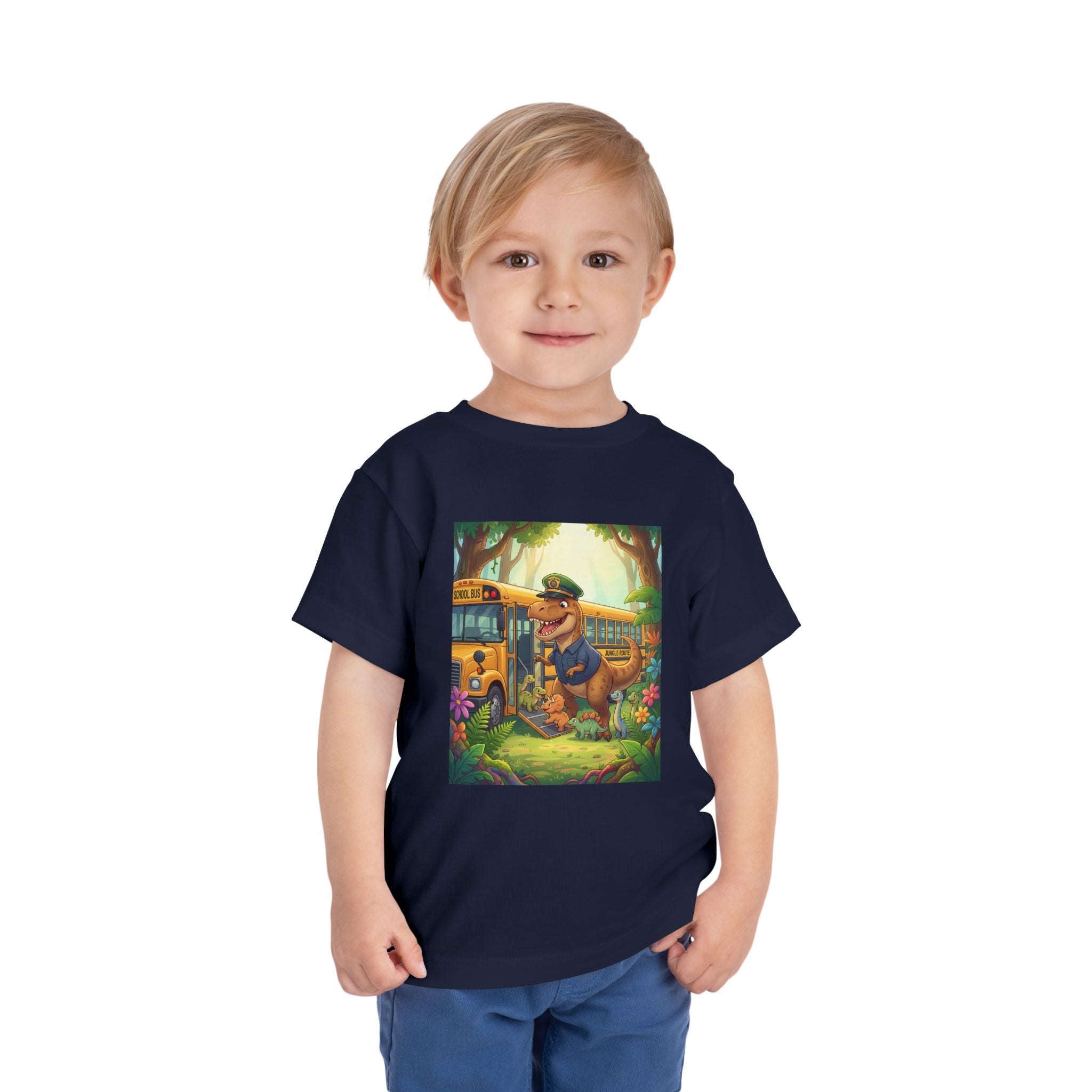 Ernest T-Rex Bus Driver Toddler Tee