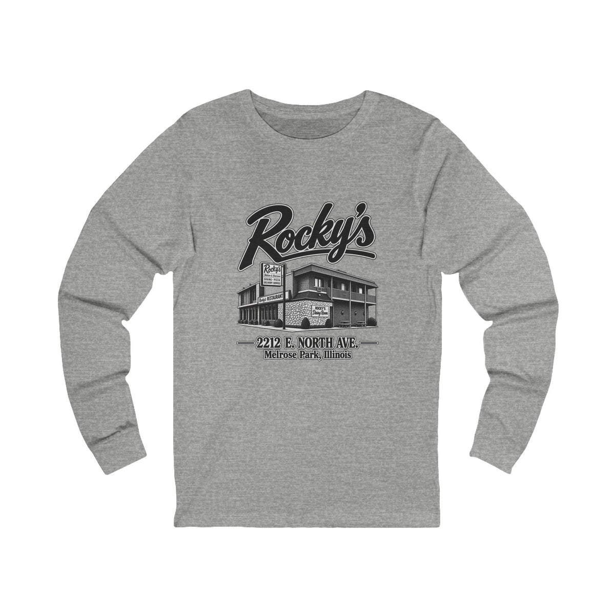 Rocky’s Diner Vintage Melrose Park Diner Long Sleeve Tee